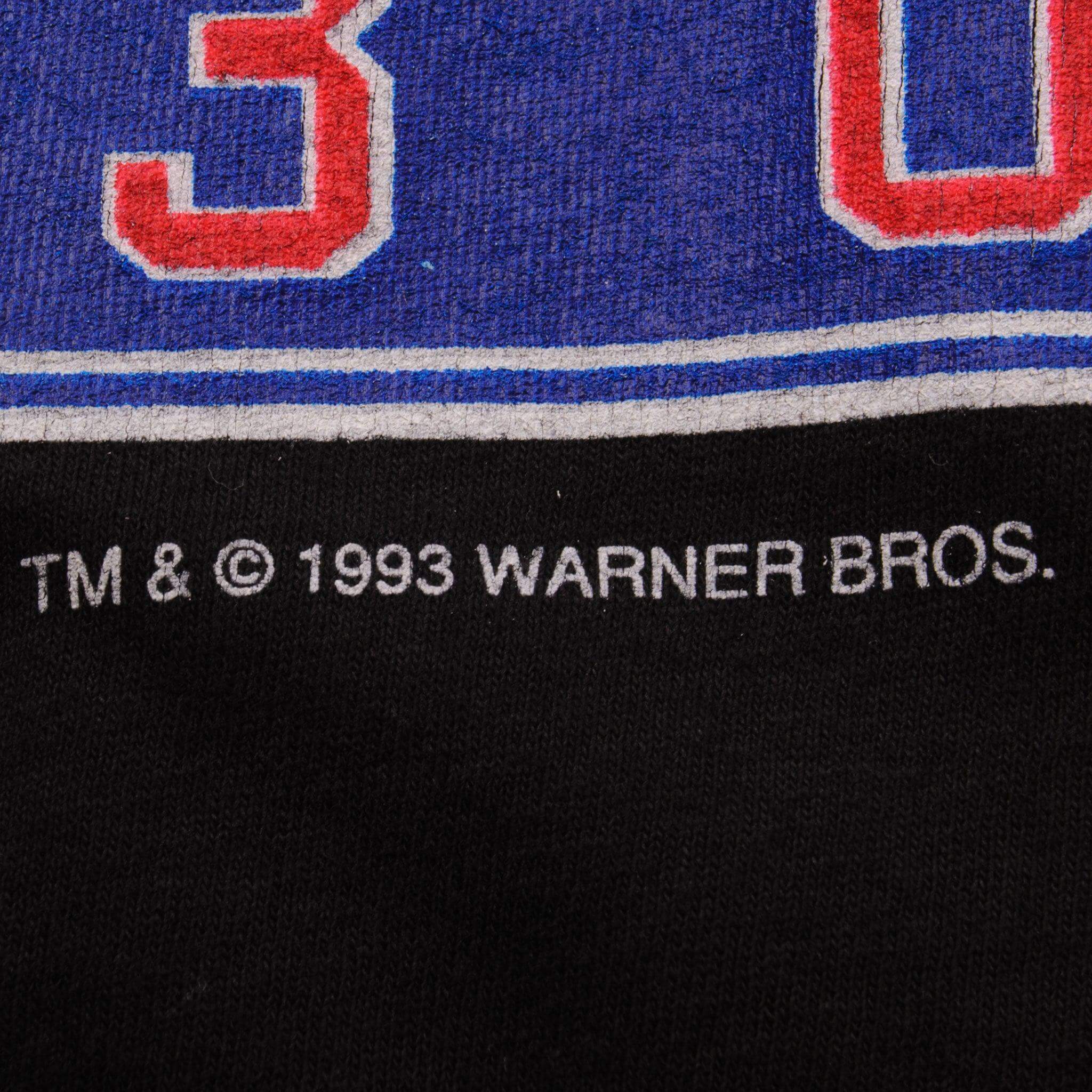 Vintage MLB NY Yankees Warner Bros Looney Tunes Go Yankees 3up 3down Tee Shirt 1993 Size Small Made In USA With Single Stitch Sleeves