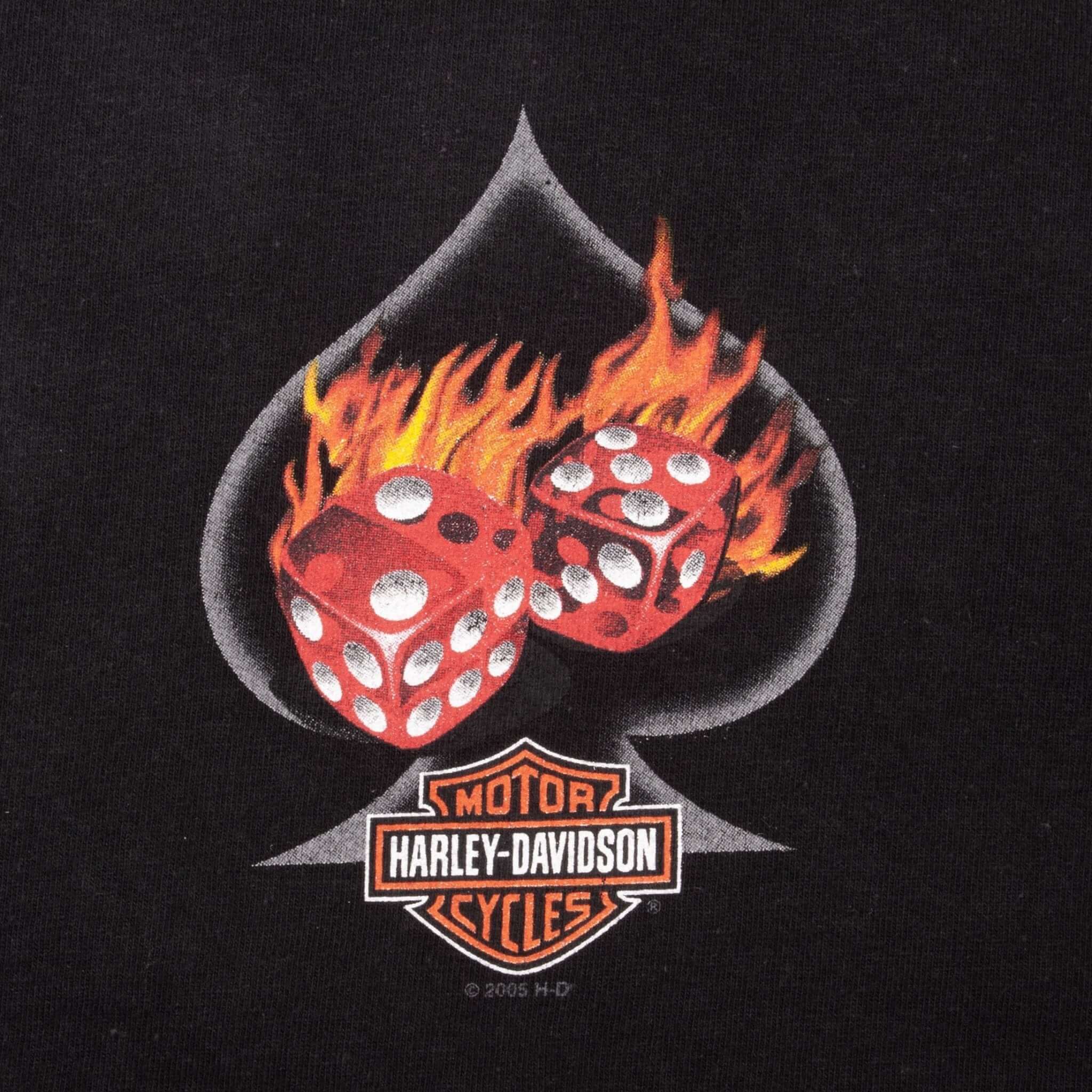 Vintage Harley Davidson Las Vegas Long Sleeve Tee Shirt 2005 Size 3XL Made In USA