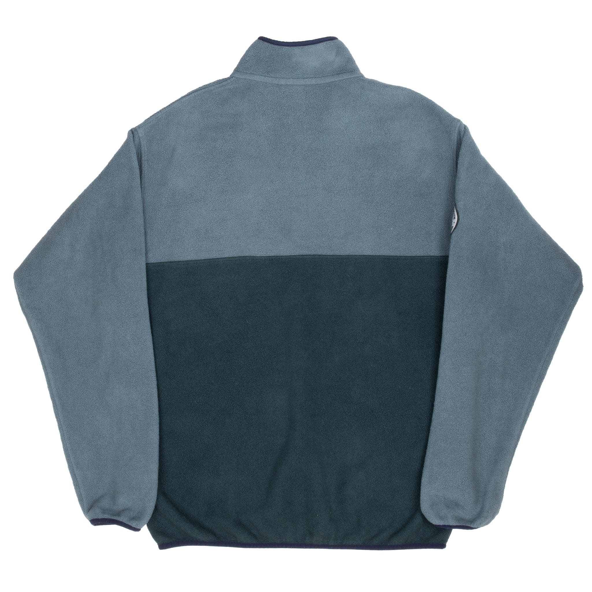 Vintage Patagonia Snap T Synchilla Fleece Green Grey Pullover Sweatshirt Size Large