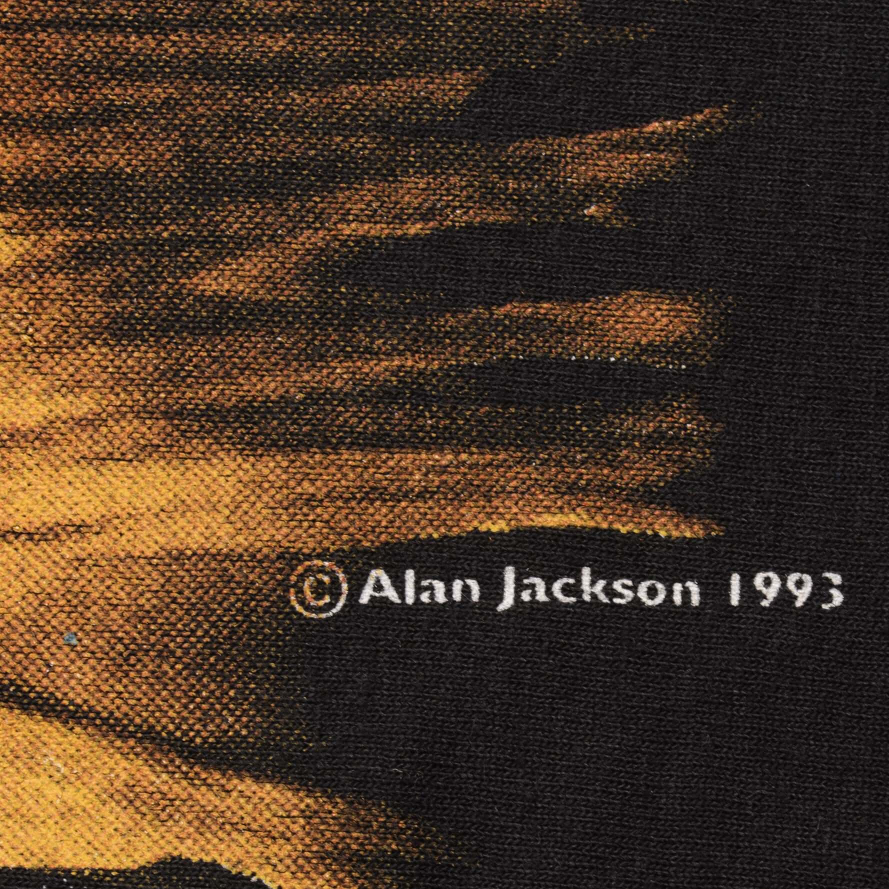 Vintage Alan Jackson A lot About Livin And A Little Bout Love Tee Shirt 1993 Medium Made In USA With Single Stitch Sleeves