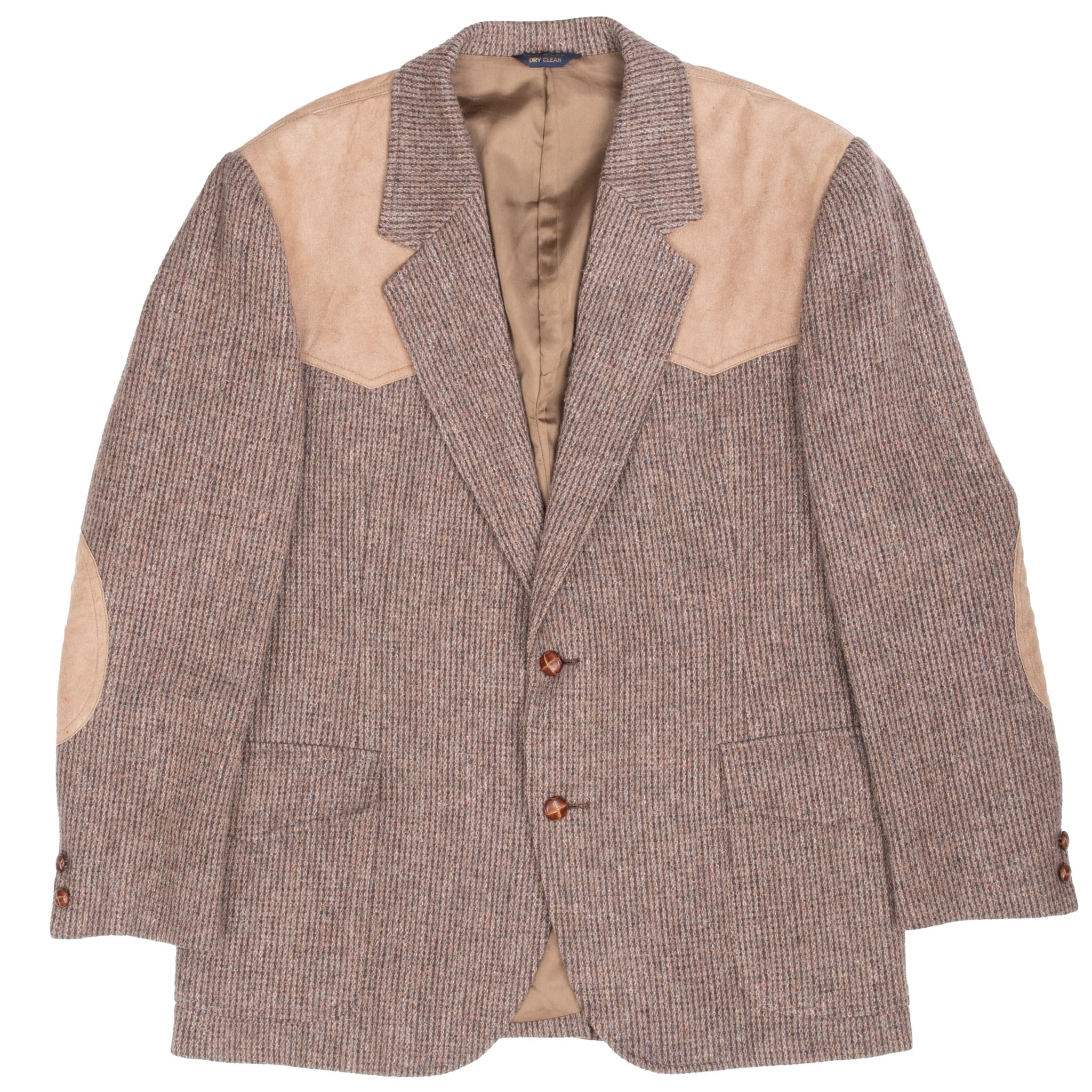 Vintage Pendleton Brown Wool Suede Blazer Jacket 1980S Size 46 Made In Usa