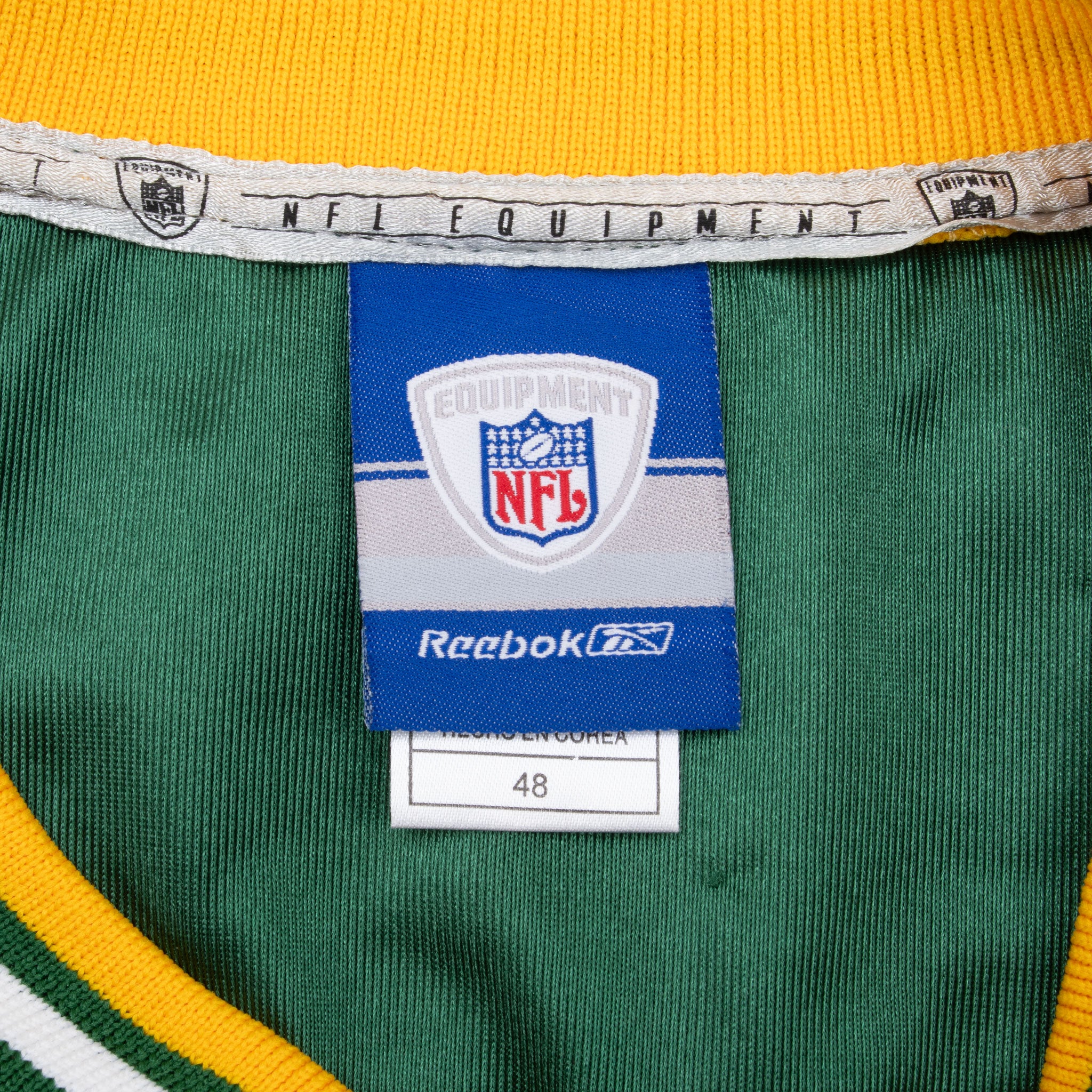 Vintage Nfl Green Bay Packers Brett Favre #4 Reebok On Field Jersey 2000S Size 48