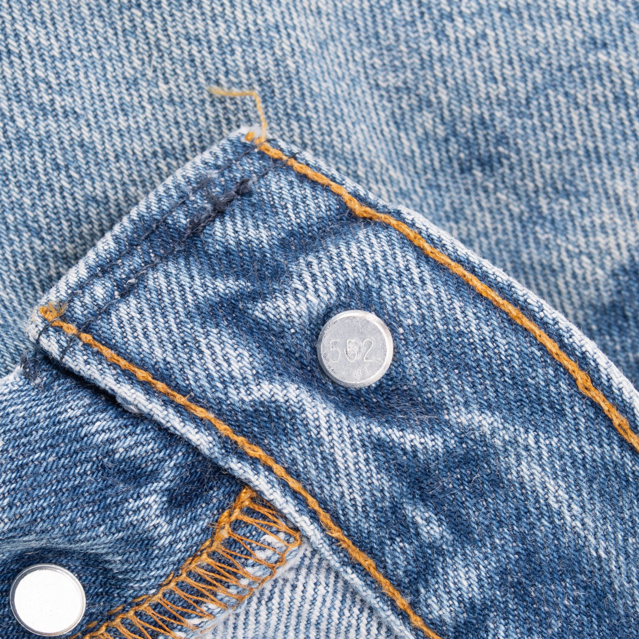 Vintage Levis 501 Indigo Jeans 1980S Size 39X29 Made In Usa With A Medium Light Wash

Size On Tag 42X32 Actual Size 39X29

Back Button #552
