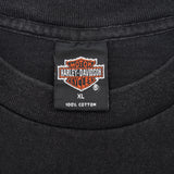 Vintage Harley Davidson Neon Los Aneles Tee Shirt 1994 Size XL Made In Usa With Single Stitch Sleeves