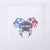 Close-up of chest pocket with Harley-Davidson logo and red and blue tribal graphic