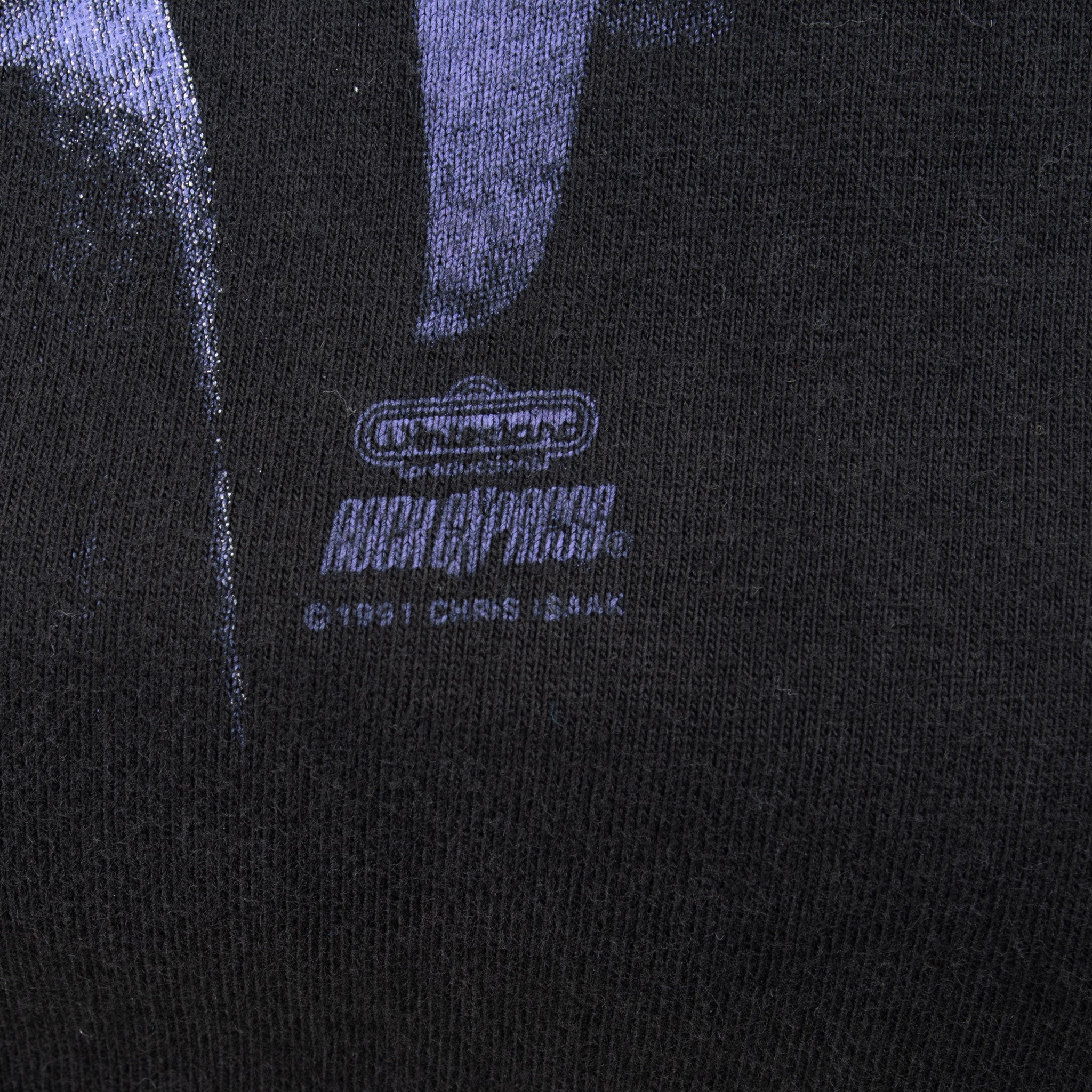 Vintage Chris Isaak Tour 1991 Tee Shirt Size Medium Made In Usa With Single Stitch Sleeves


