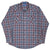 Vintage Pendleton Grey Blue Burgundy Plaid Pearl Buttons Western Wool Shirt 2000S Size Xl