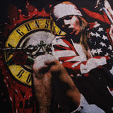 Vintage Original All Over Print Guns N' Roses European Tour 1995 Tee Shirt Size Large With Single Stitch Sleeves