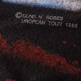 Vintage Original All Over Print Guns N' Roses European Tour 1995 Tee Shirt Size Large With Single Stitch Sleeves