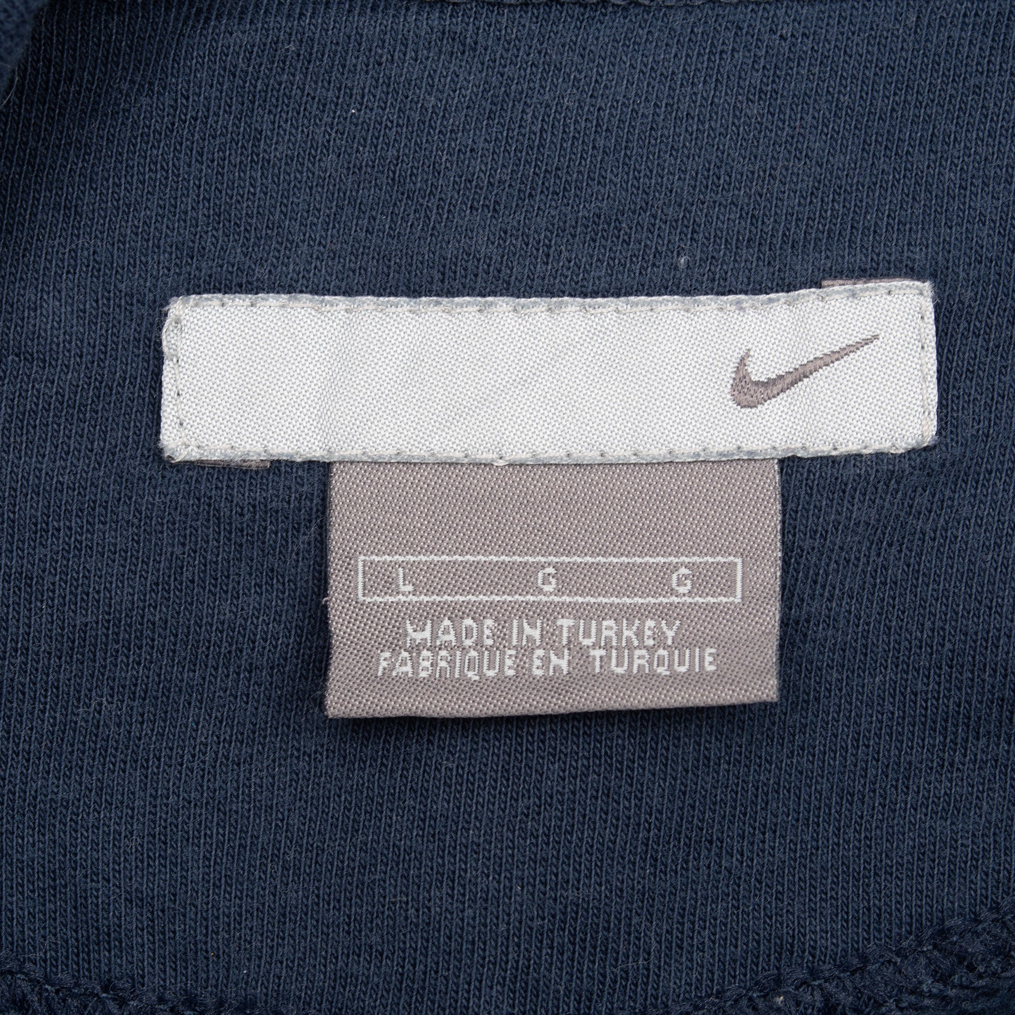 Vintage Nike Classic Swoosh Navy Blue Hoodie Sweatshirt 2000S Size Large