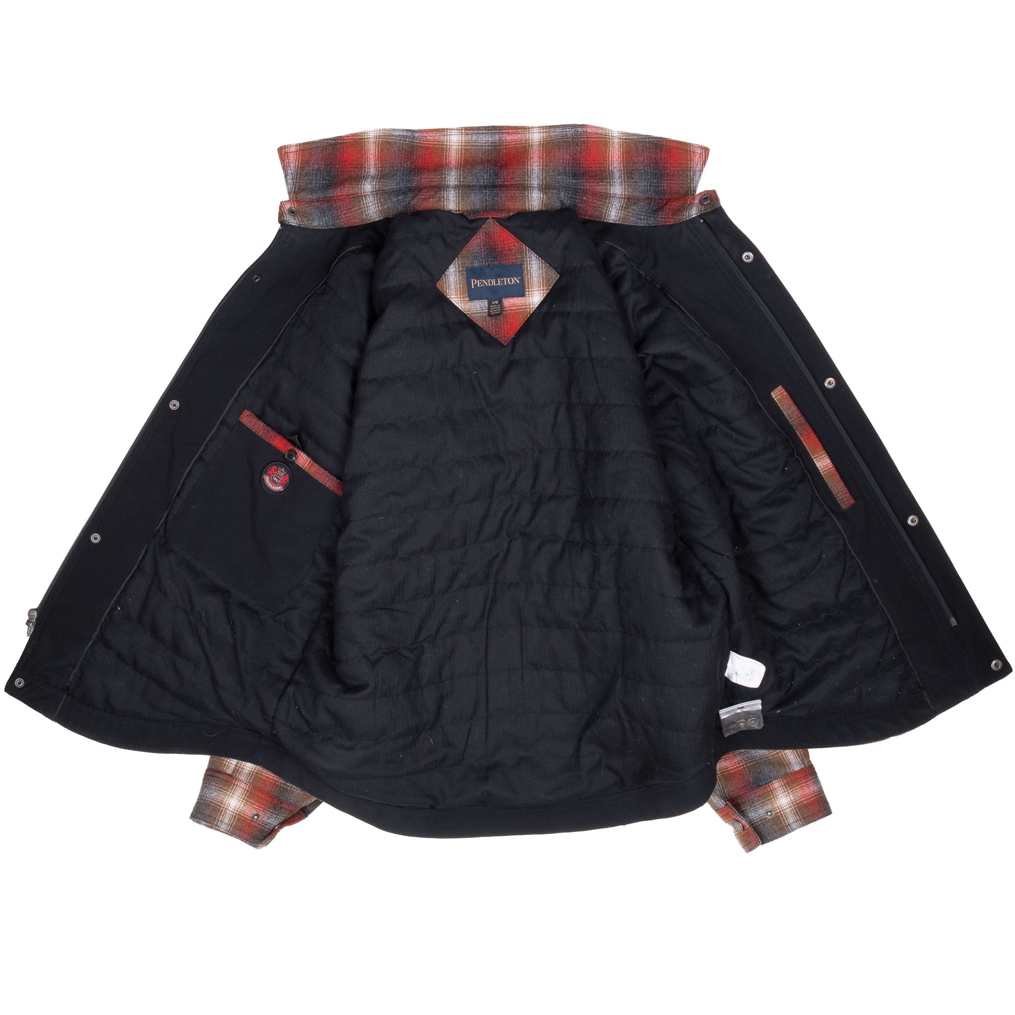 Vintage Pendleton Woolen Plaid Overshirt Jacket 2000S Size Large