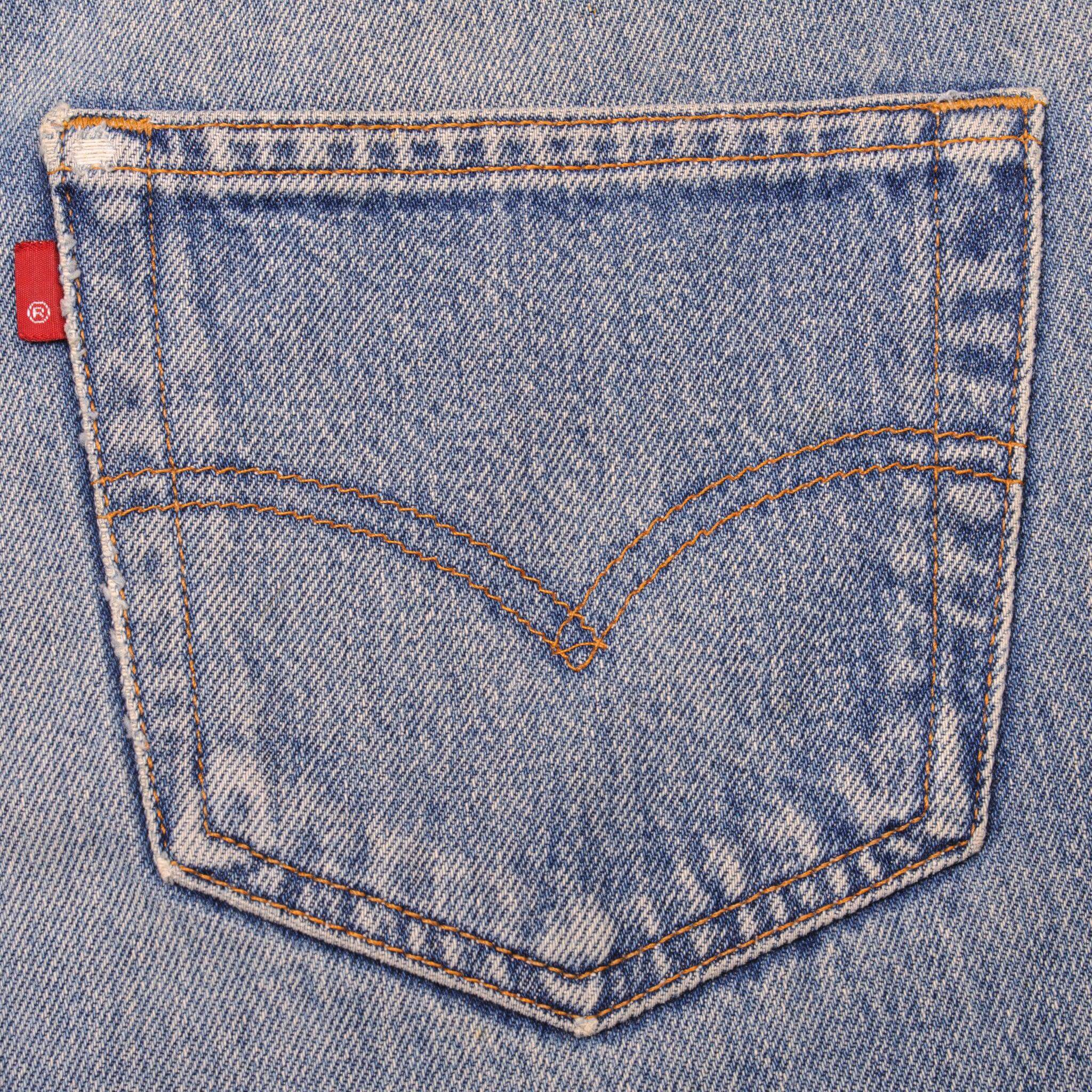 VINTAGE LEVIS 501 JEANS INDIGO 90s SIZE W33 L34 MADE IN USA