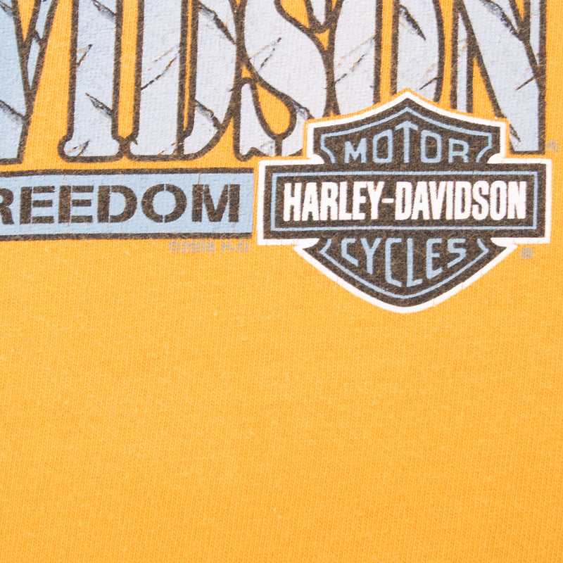 Vintage Harley Davidson The Power Of Freedom Tee Shirt 2008 Size XL