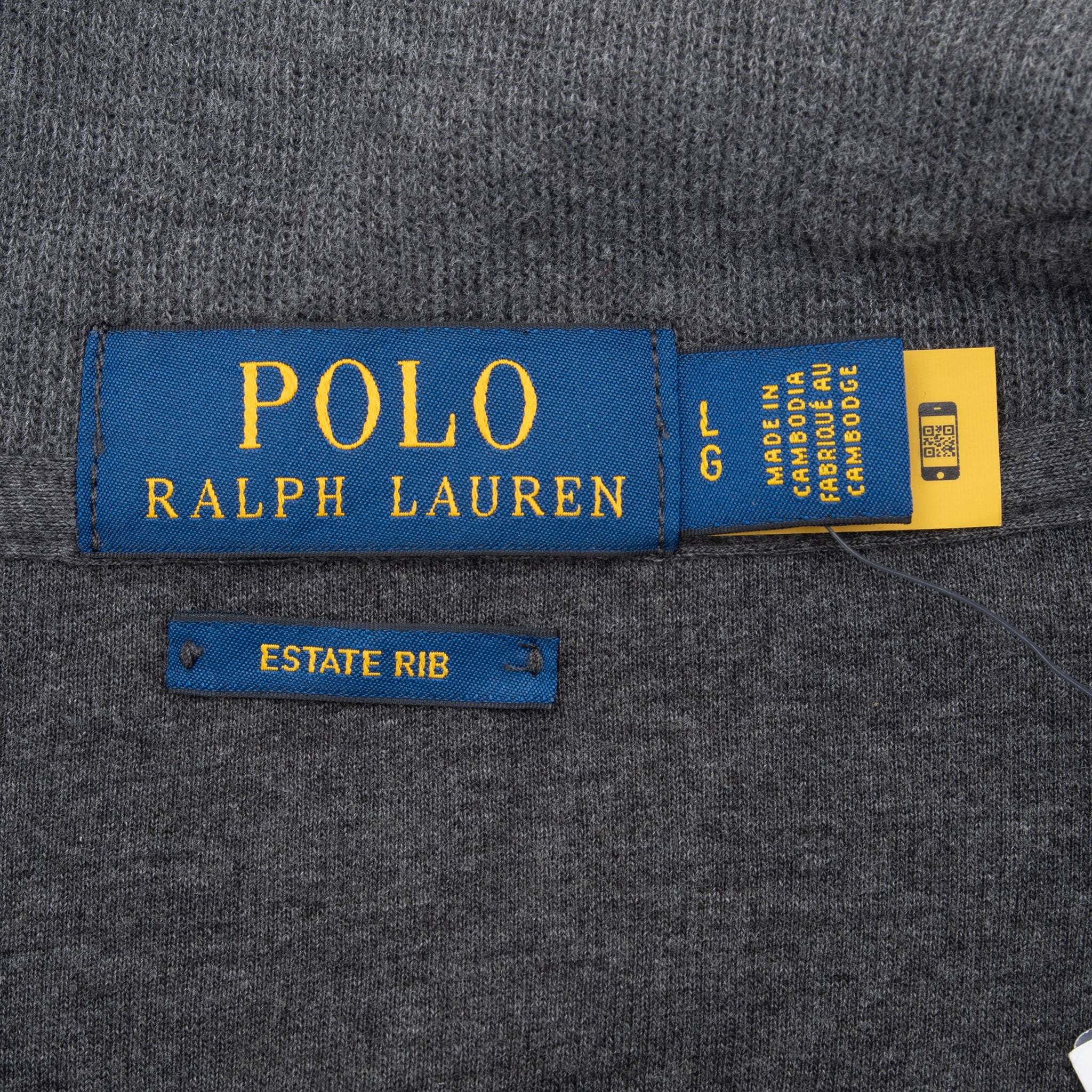 Vintage Polo Ralph Lauren Dark Grey Quarter 1/4 Zip Sweater 1990S Size Large