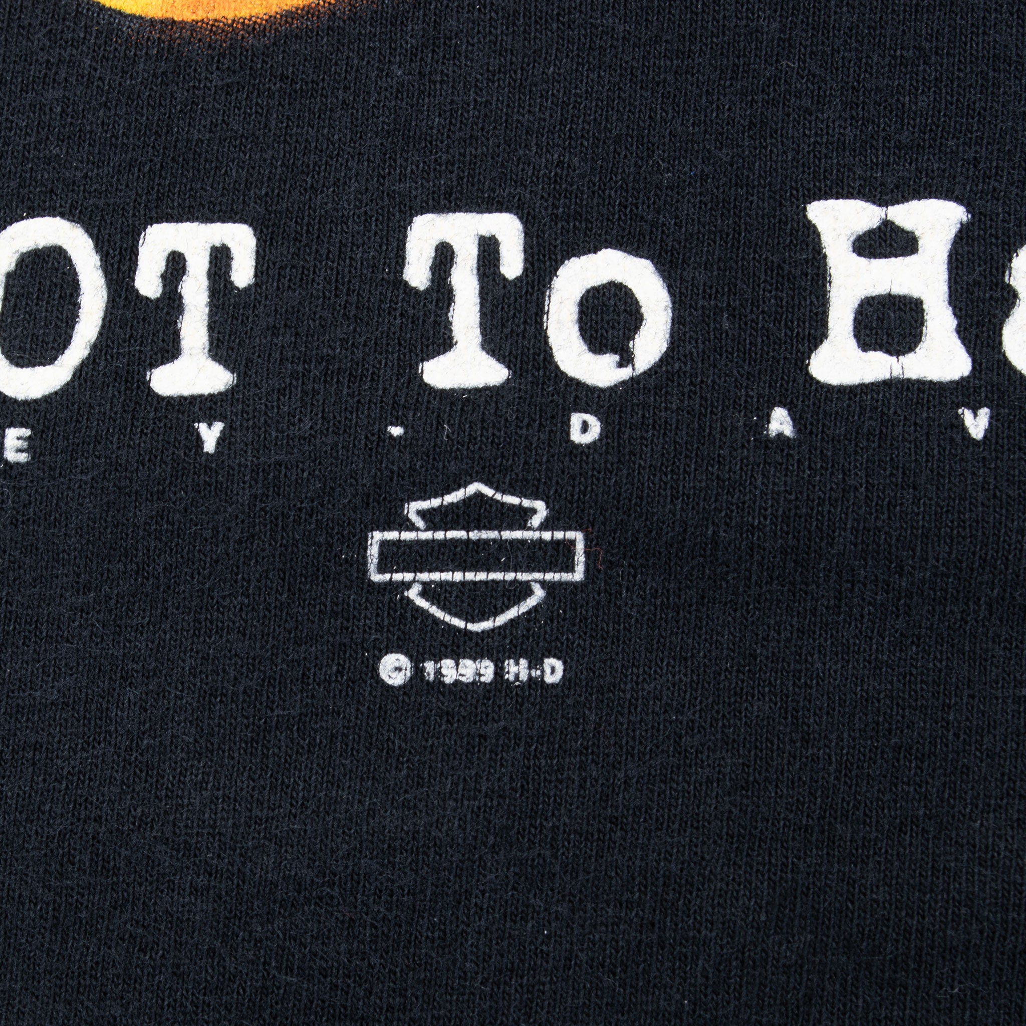 Vintage Harley Davidson Too Hot To Handle 1999 Tee Shirt Size Medium Made In Usa