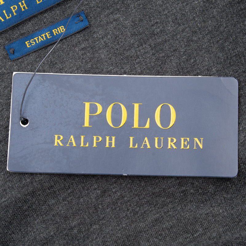 Vintage Polo Ralph Lauren Dark Grey Quarter 1/4 Zip Sweater 1990S Size Large