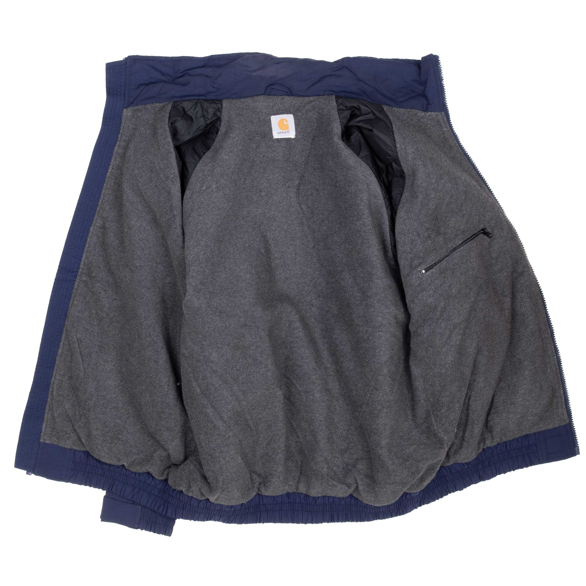 Vintage Carhartt Blue Heavy Windbreaker Jacket 1990S Size XL