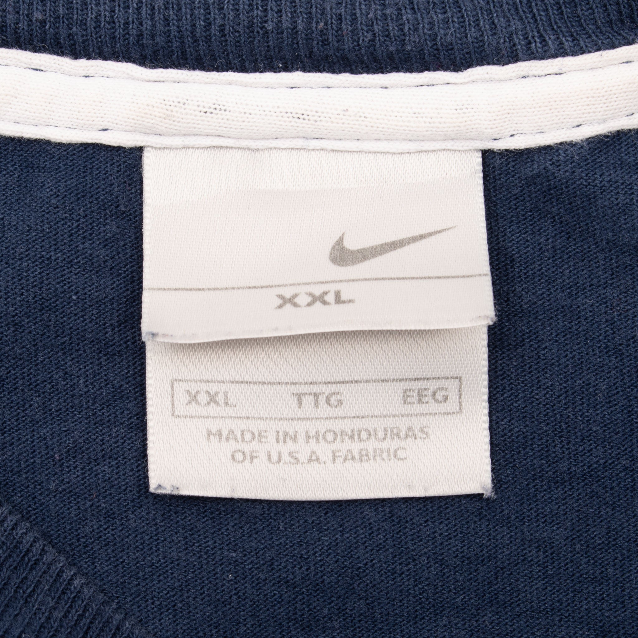 Vintage Nike Classic Swoosh Navy Blue Tee Shirt 2000S Size 2XL