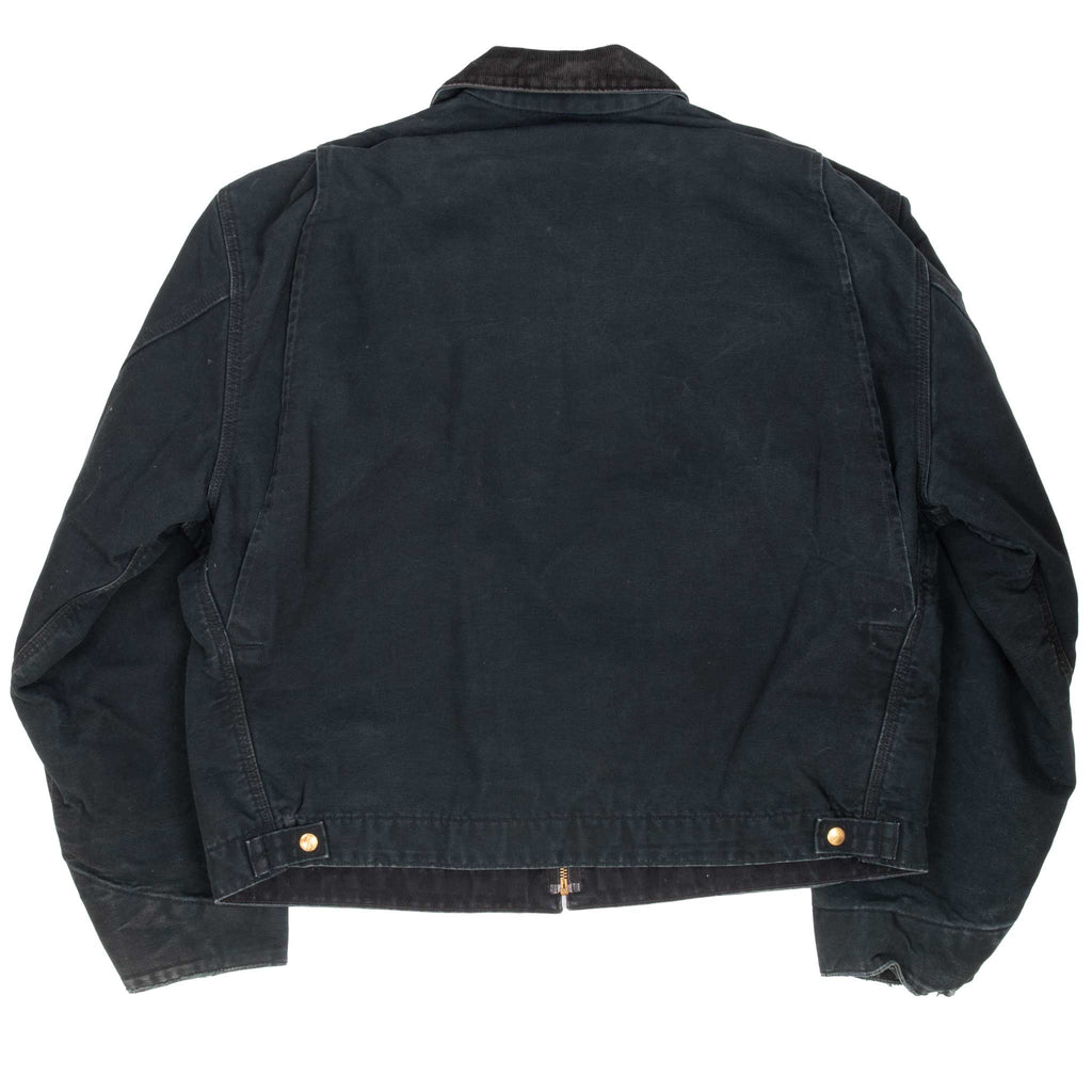 VINTAGE CARHARTT DETROIT BLANKET LINED BLACK JACKET J001 BLK