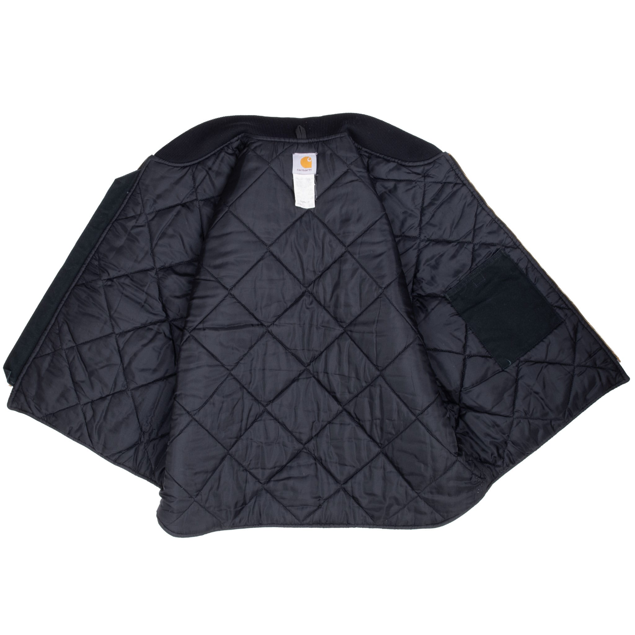 Vintage Carhartt Quilt Lined Black Vest Jacket V01Blk 2008 Size Xl