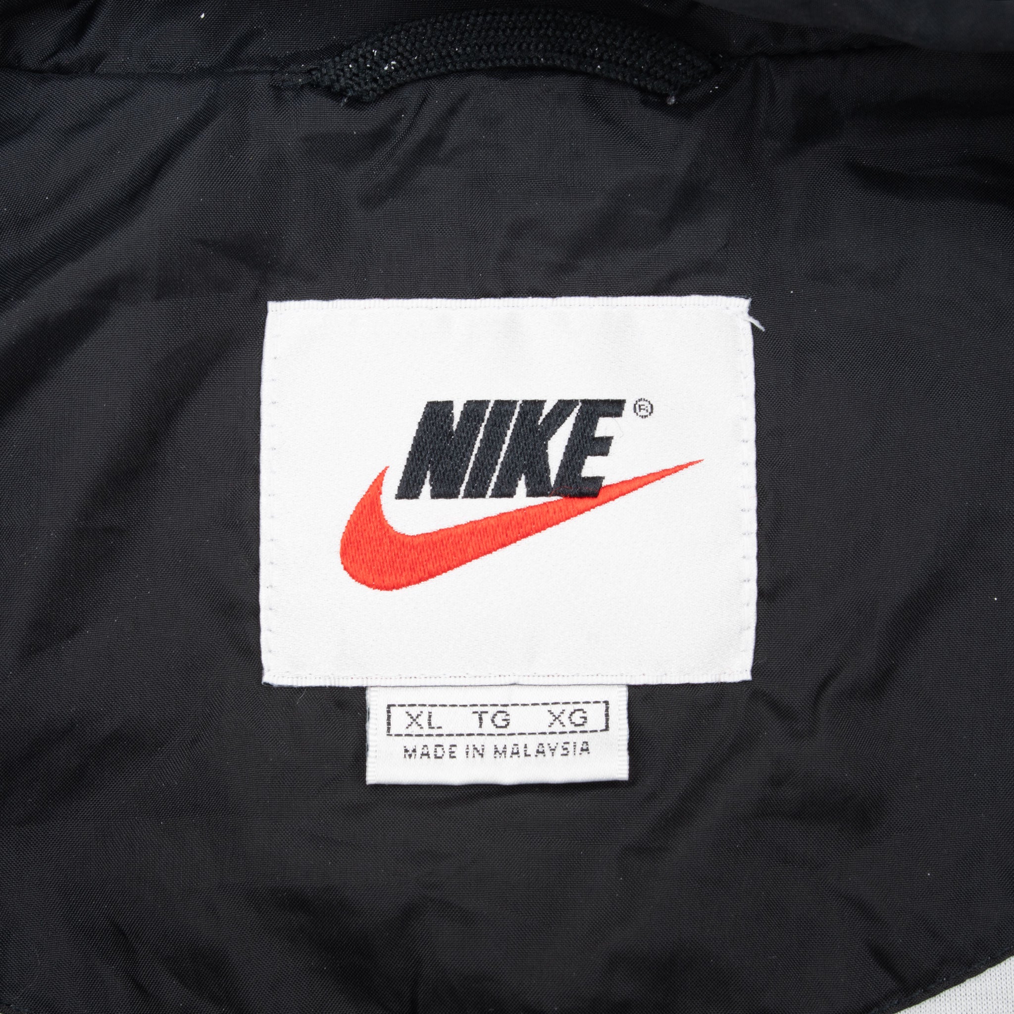 Vintage Nike Big Swoosh Black Windbreaker Jacket 1990S Size XL