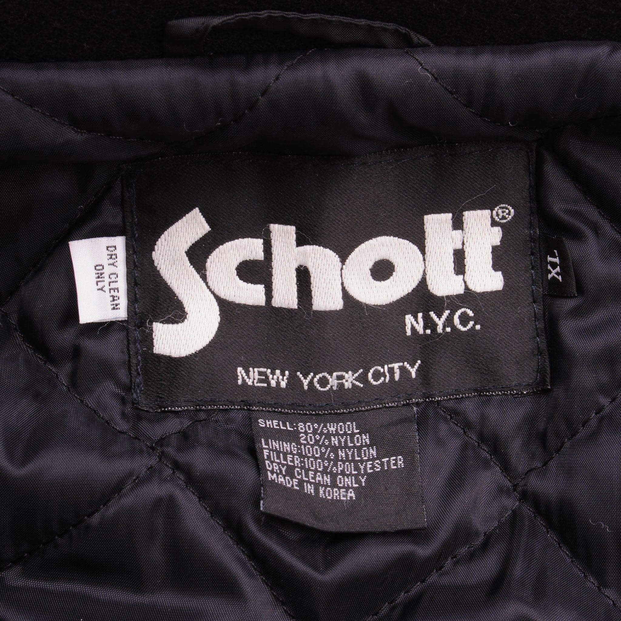 Chaqueta Schott NYC Para Hombre - Estilo Urbano Con Cierre De Cremallera, 100% Poliéster