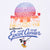 Close-up of Epcot Center graphic with Spaceship Earth, palm trees, and Mickey Mouse