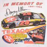 Vintage Nascar Davey Allison 1993 Memorial Tee Shirt Size Large Made In Usa With Single Stitch Sleeves