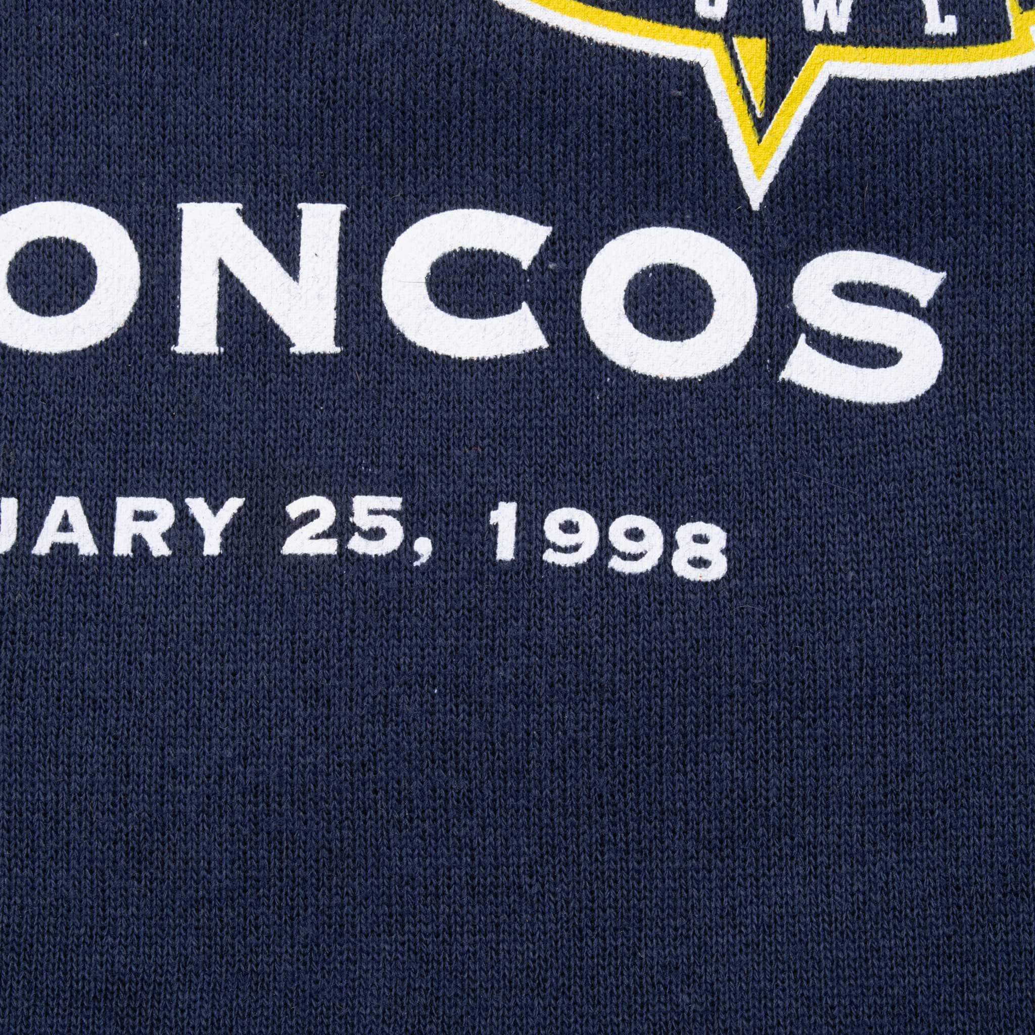 Vintage Nfl Denver Broncos Super Bowl XXXII 1998 Sweatshirt Size XL