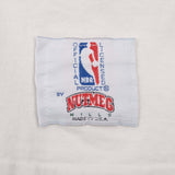 Vintage NBA Magic Johnson 32 Los Angeles Lakers Nutmeg Tee Shirt 1990S Size Large Made In USA With Single Stitch Sleeves.