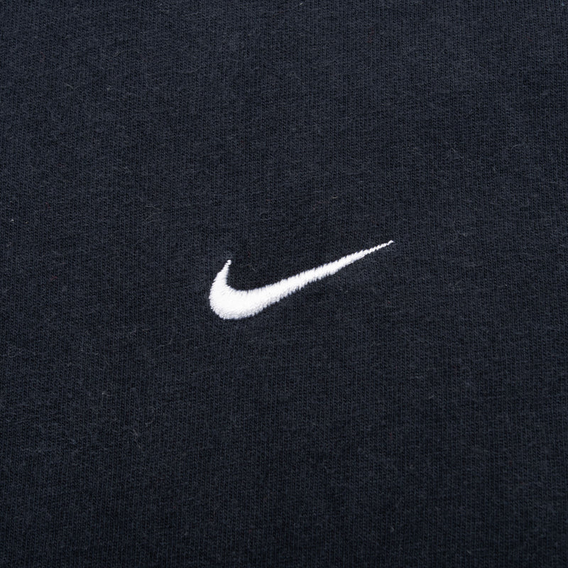 VINTAGE NIKE BLACK CLASSIC SWOOSH TEE SHIRT 2000S 2XL
