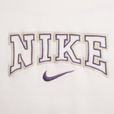 Vintage Nike Spellout Center Swoosh White Hoodie Sweatshirt 2000S Size XL