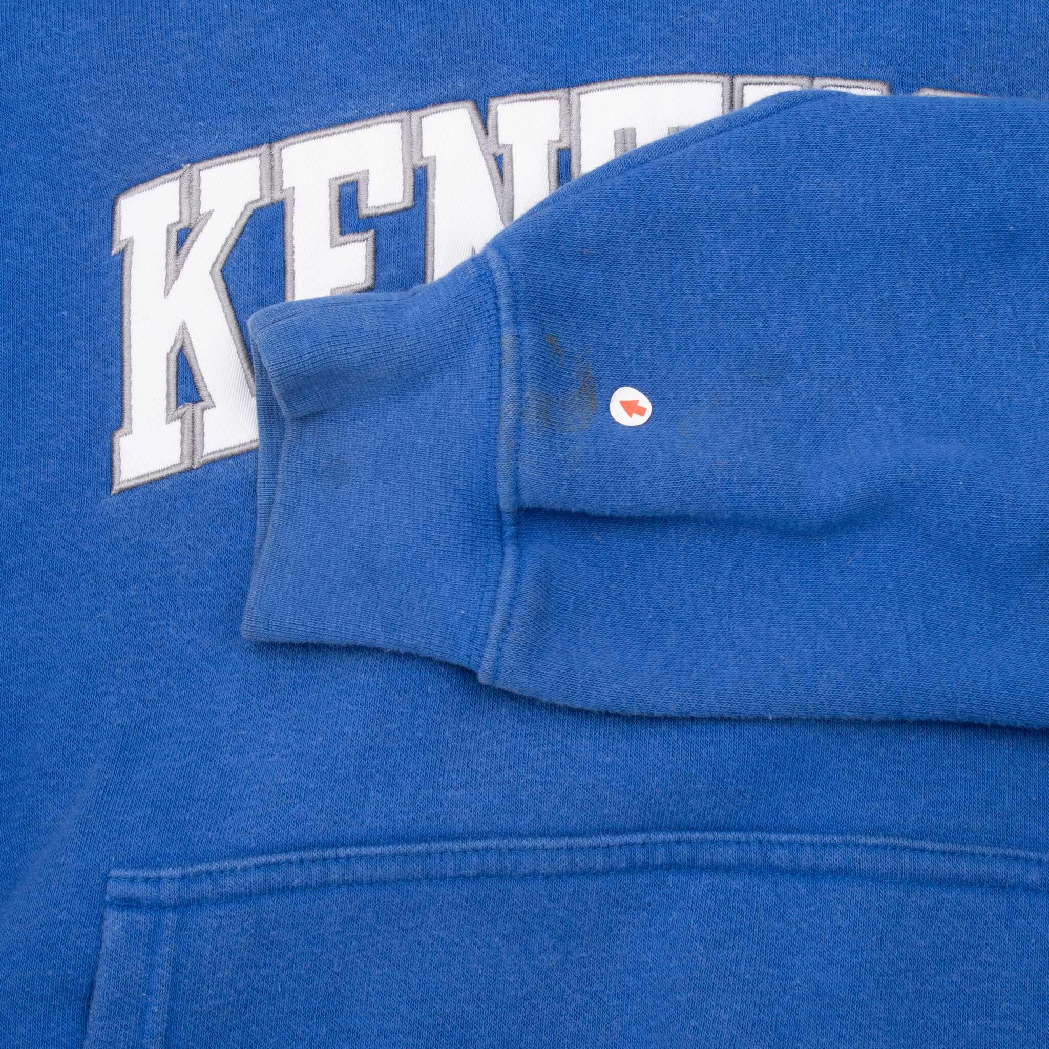 VINTAGE NIKE NCAA KENTUCKY BLUE HOODIE SWEATSHIRT 1990S LARGE