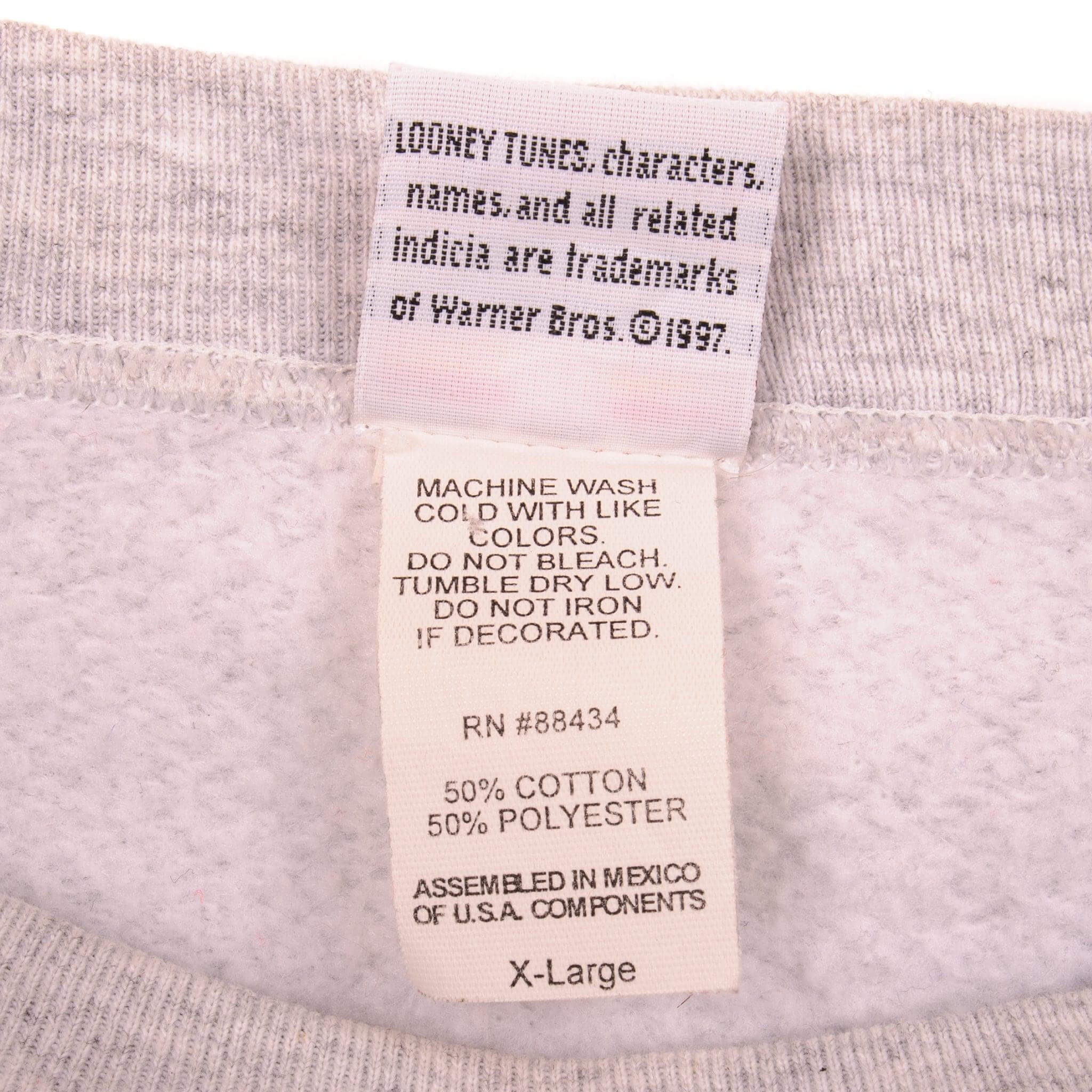 VINTAGE LOONEY TUNES TWEETY SWEATSHIRT 1997 SIZE XL