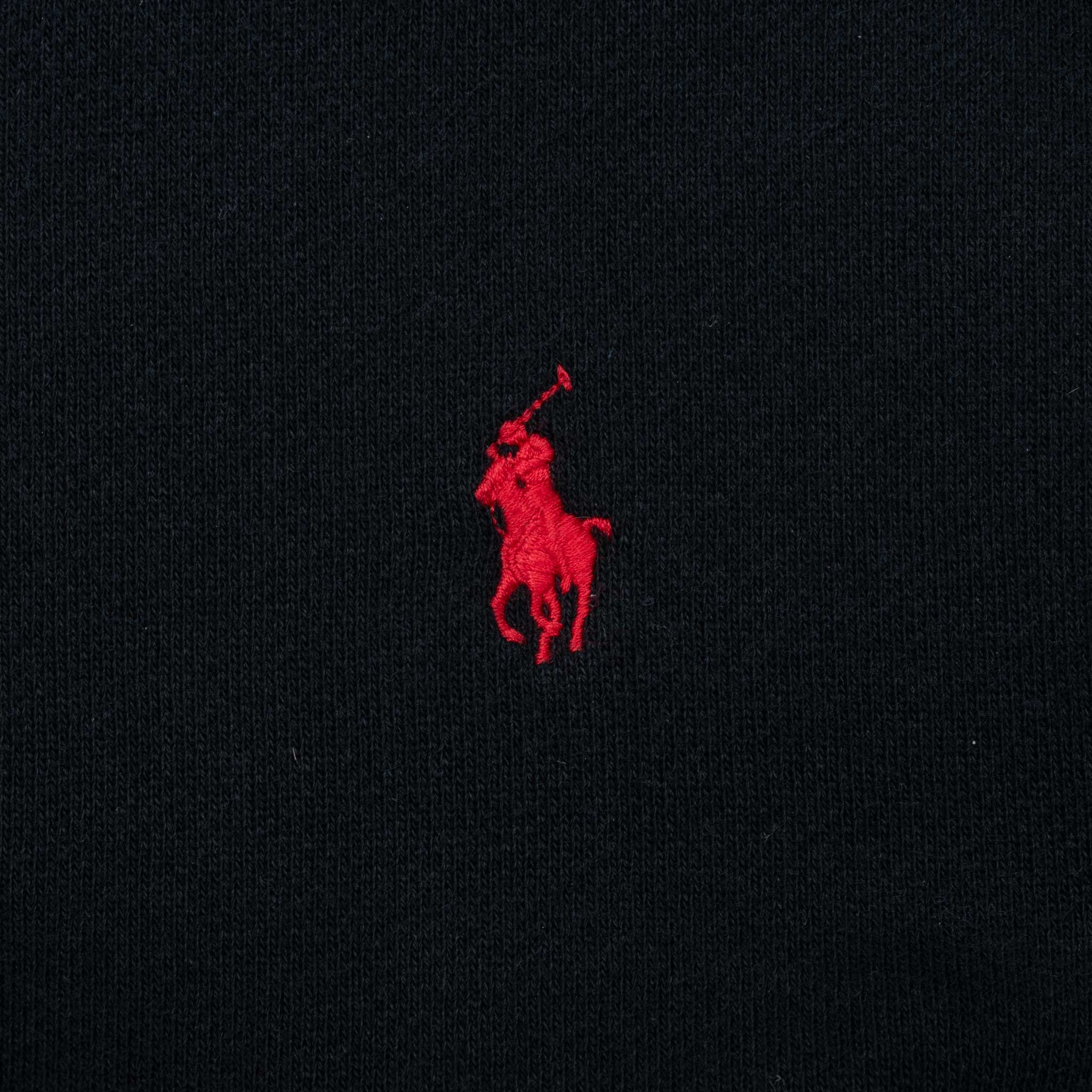 Vintage Ralph Lauren Full Zip Classic Black Hoodie Sweatshirt 1990S Size 3XL Tall