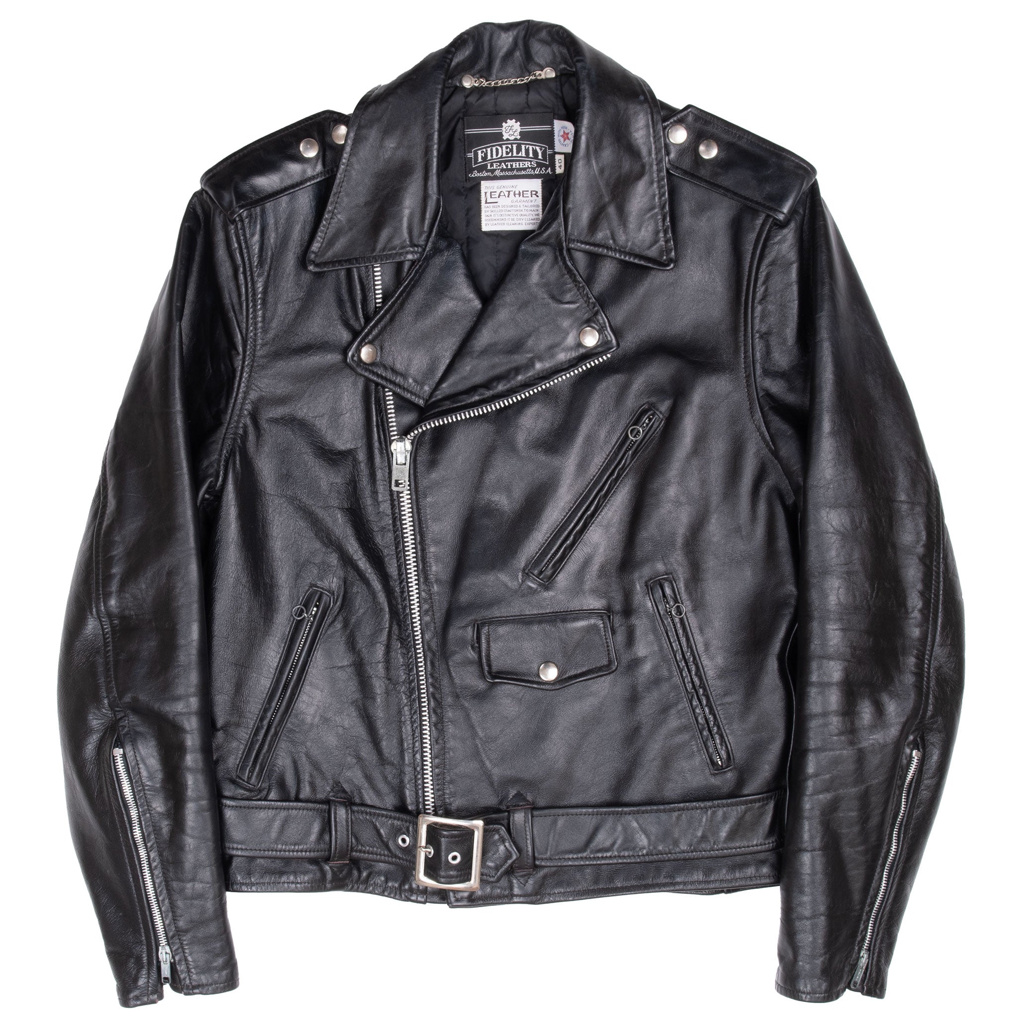 Vintage Fidelity Leather Motorcycle Leather Jacket 1960S Size 40 Made In Usa
