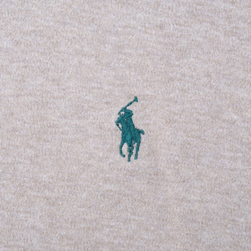Vintage Ralph Lauren Beige Turtle Neck Long Sleeve Tee Shirt 1990S Large