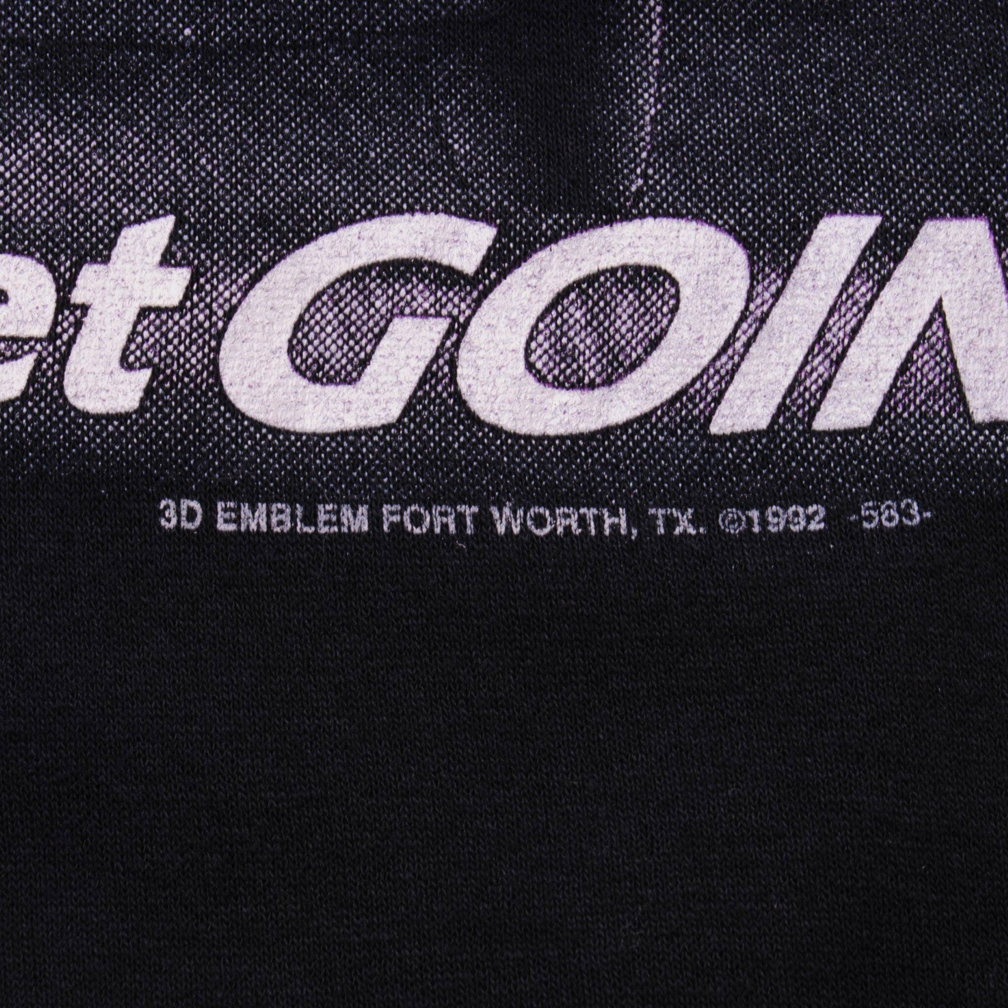 Vintage 3D Emblem Trucker Only 1992 Tee Shirt Size Large Made In USA With Single Stitch Sleeves