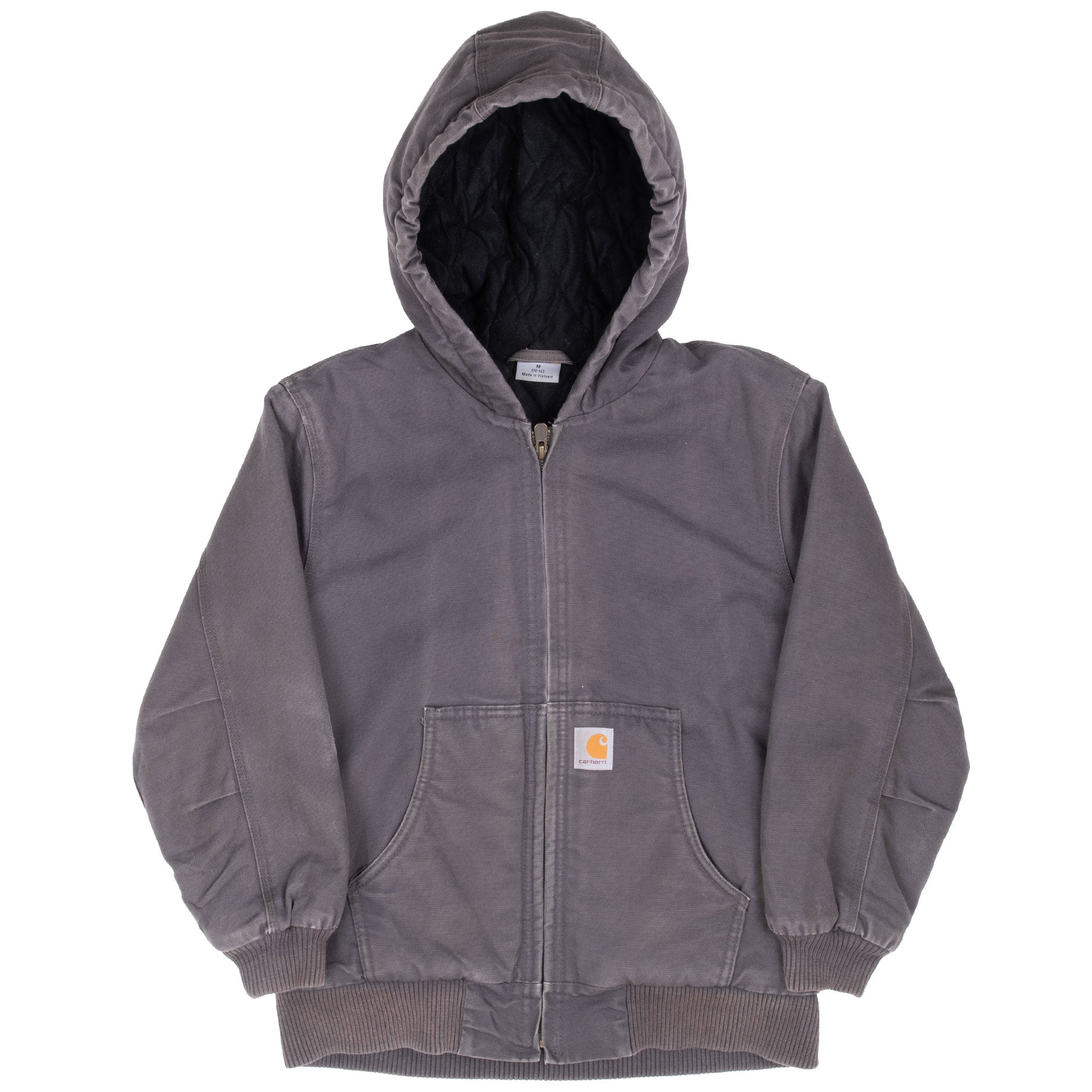 Vintage Carhartt Grey Active Worker Kids Jacket Size Medium Youth(10-12)