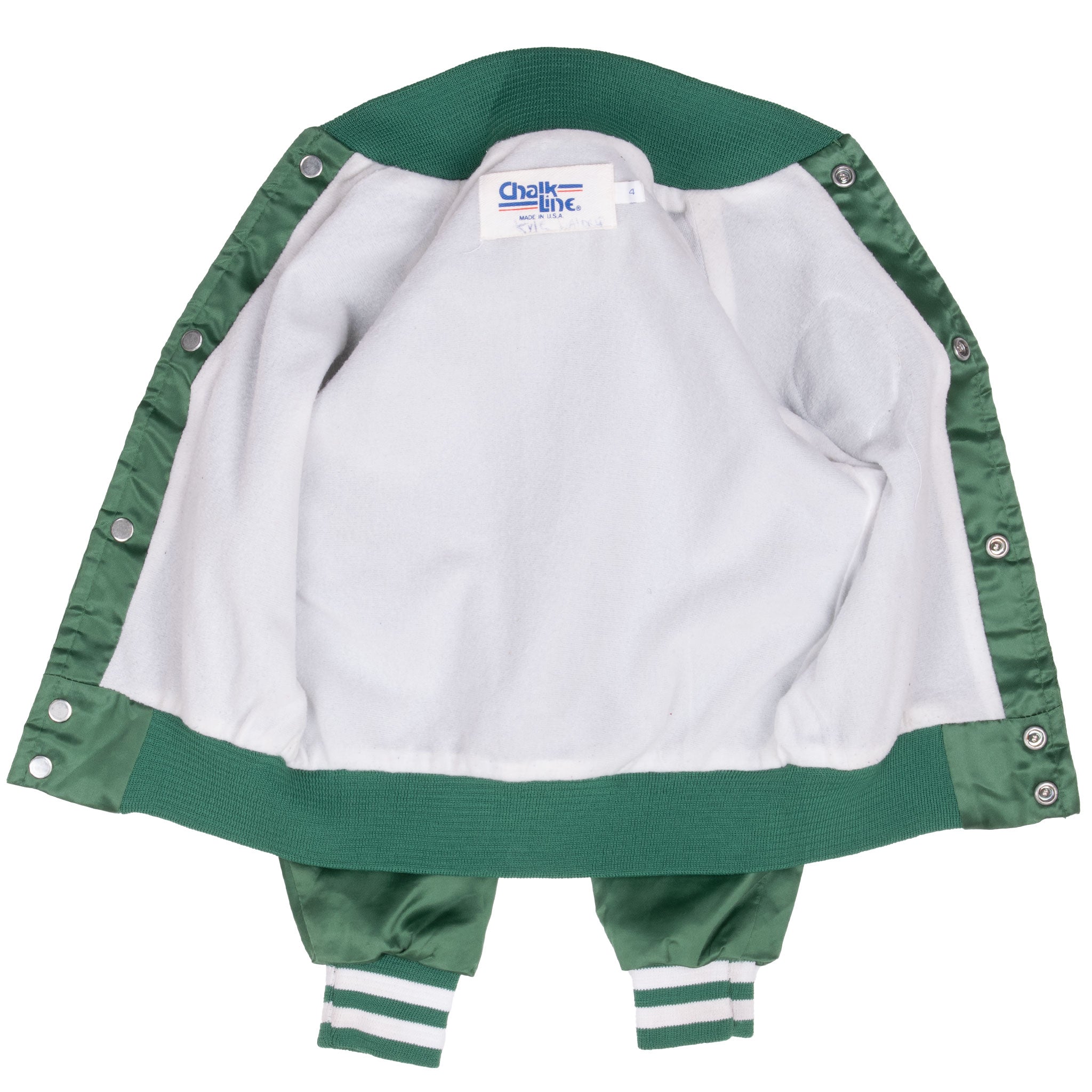Vintage Nba Boston Celtics Bomber Satin Kids Jacket 1990S Size 4 Year Made In Usa