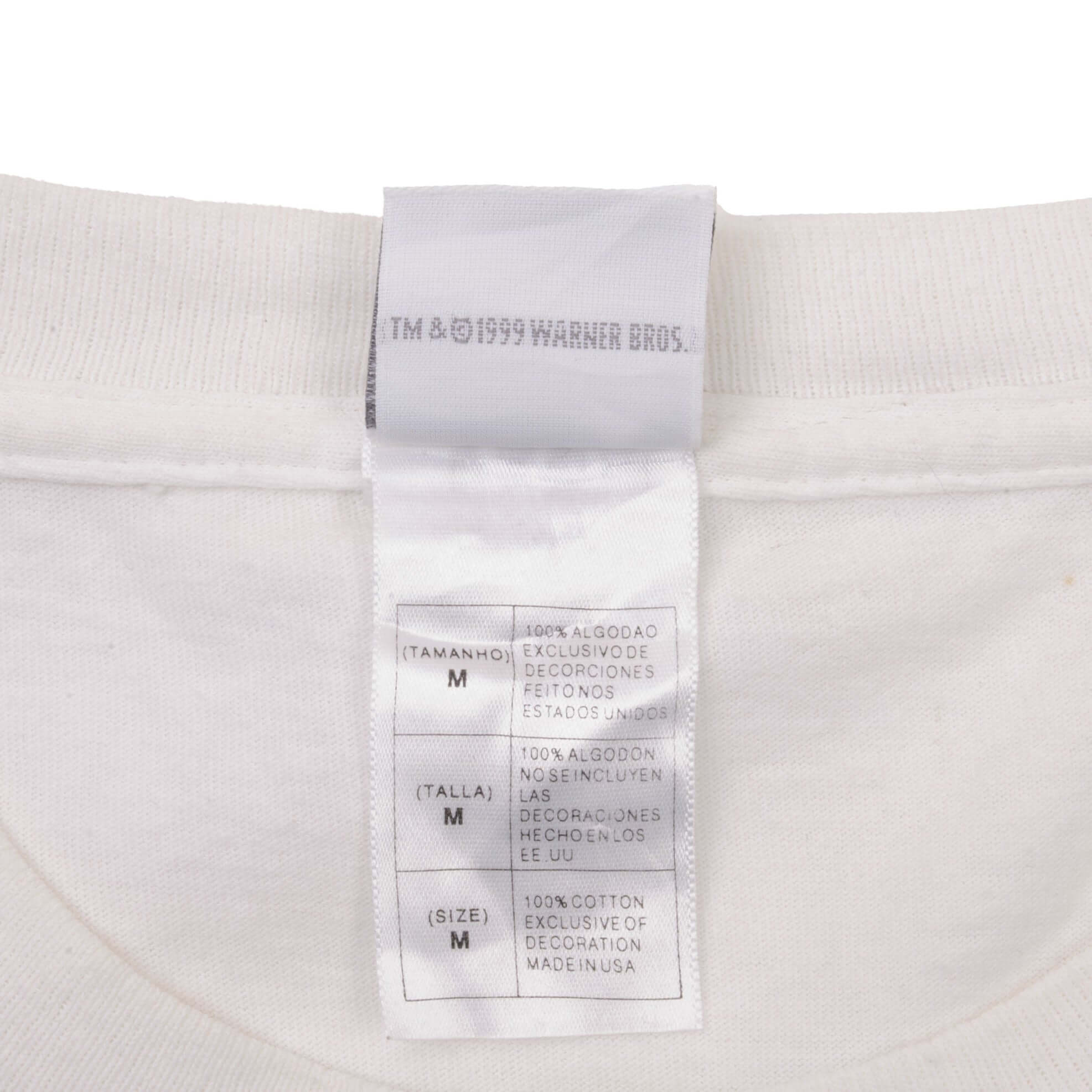 Vintage Looney Tunes Bugs Bunny Packing Heat Baseball Tee Shirt 1990 Size Medium Made In USA