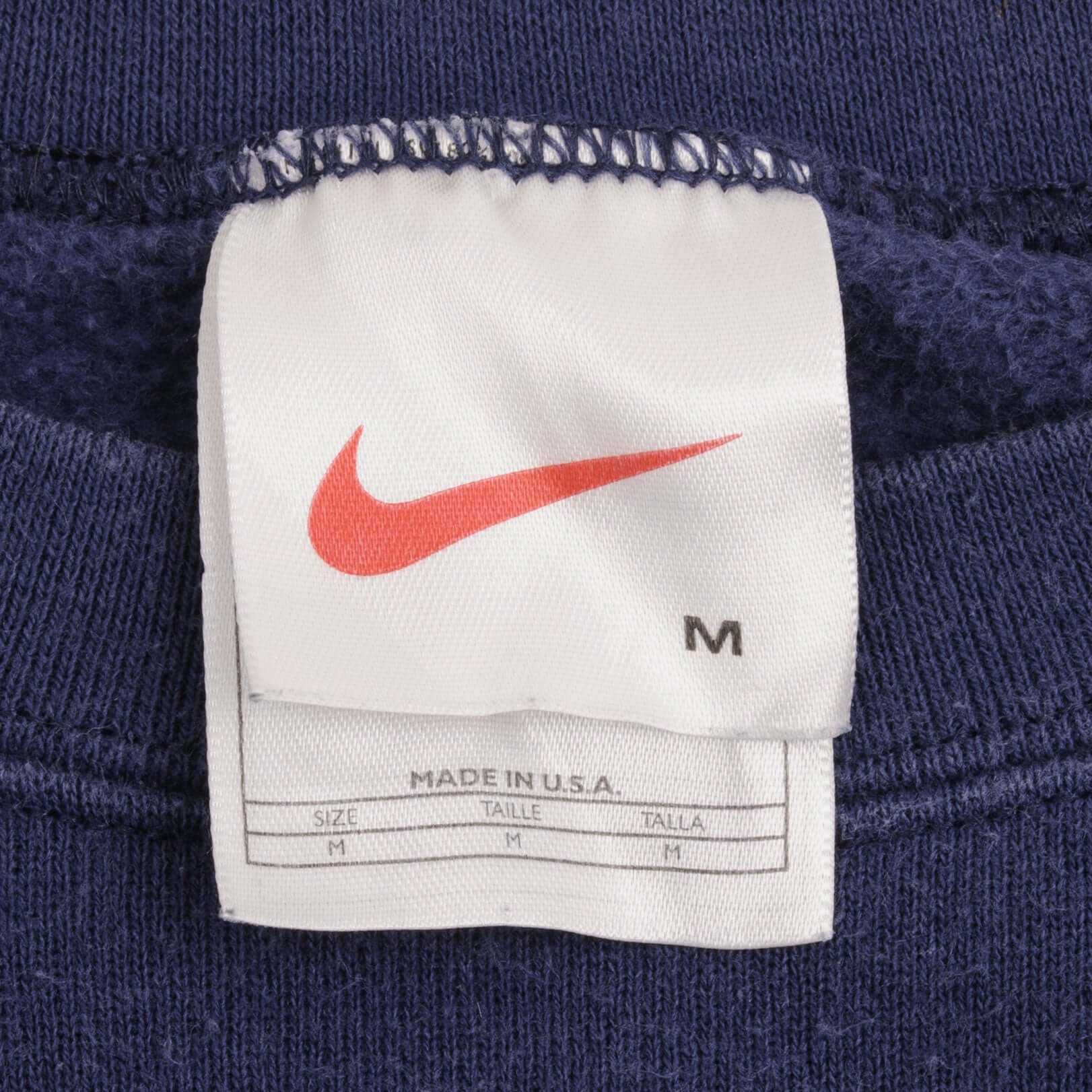 Vintage Nike Surf Swoosh Navy Blue Sweatshirt 1990S Size Medium Made In USA