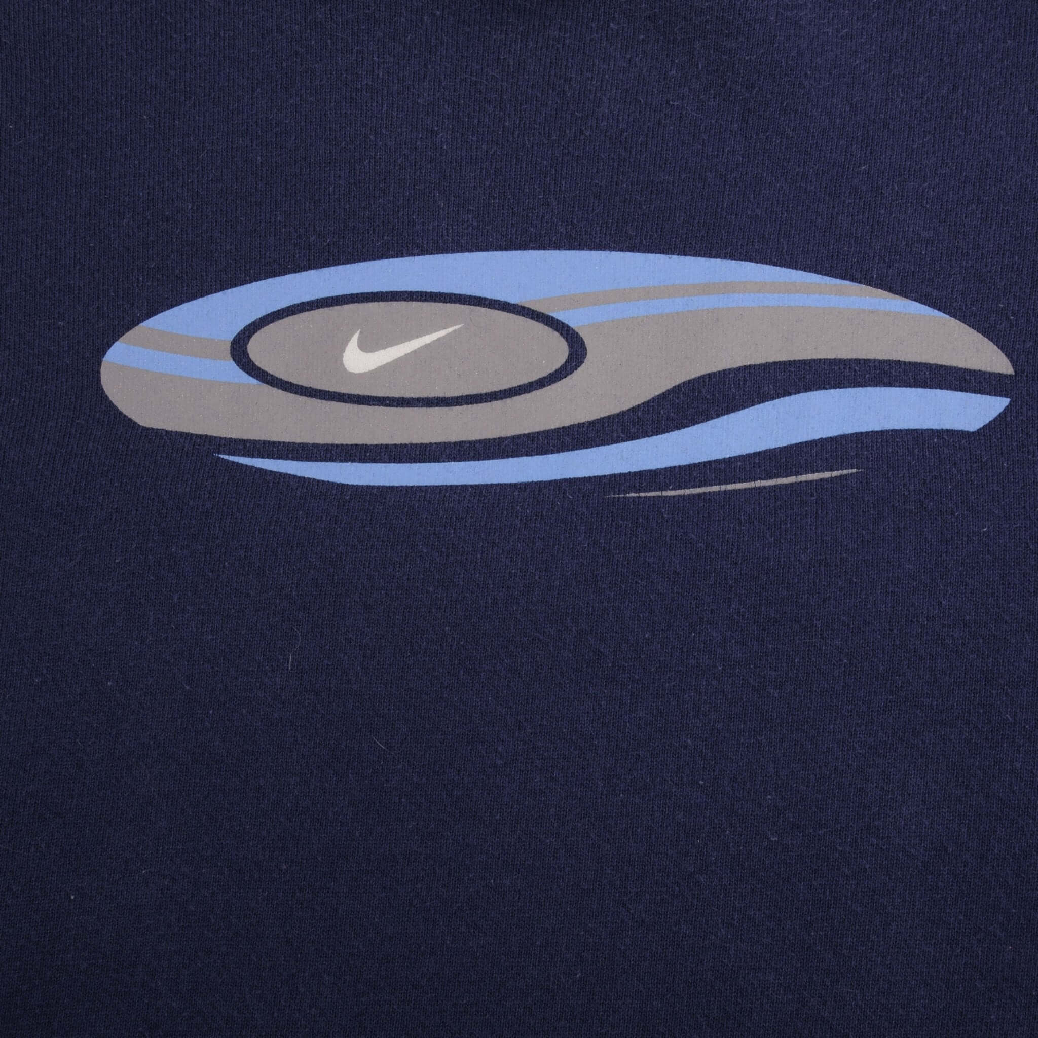 Vintage Nike Surf Swoosh Navy Blue Sweatshirt 1990S Size Medium Made In USA