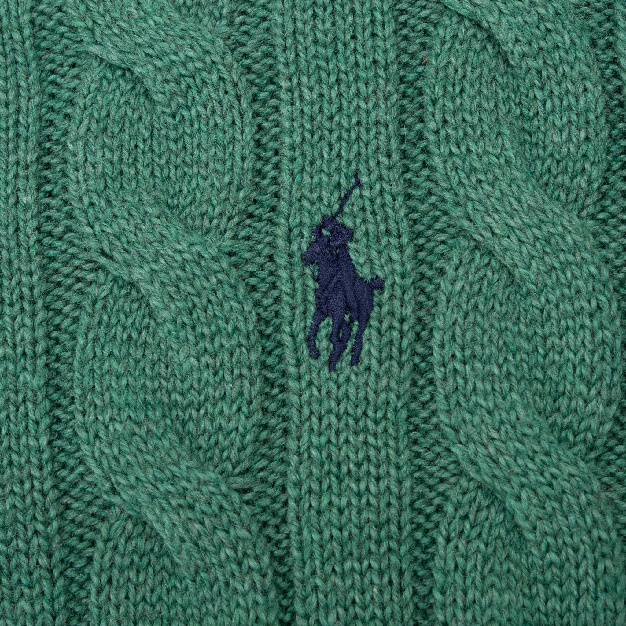Vintage Polo Ralph Lauren Green Knit Sweater Size Medium Deadstock