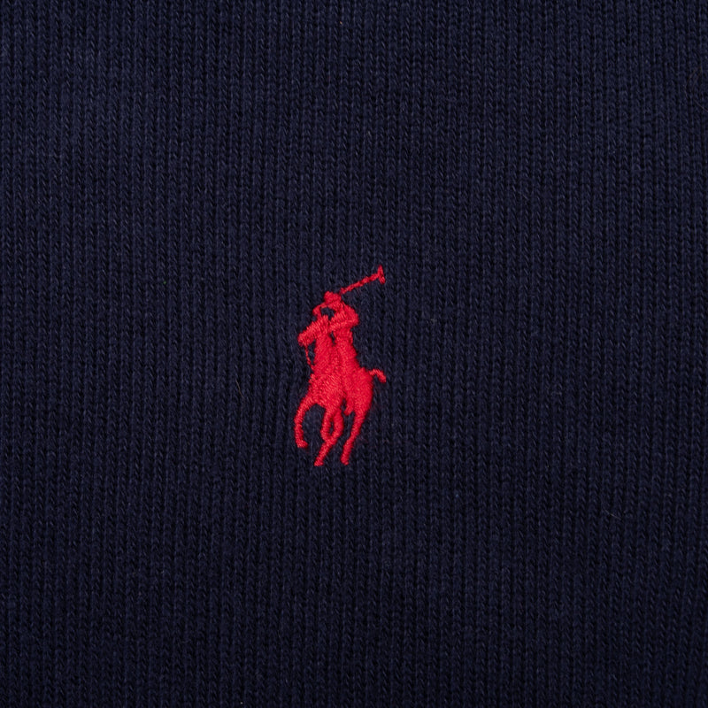 Vintage Polo Ralph Lauren Navy Blue Quarter 1/4 Zip Sweater 1990s Size Large