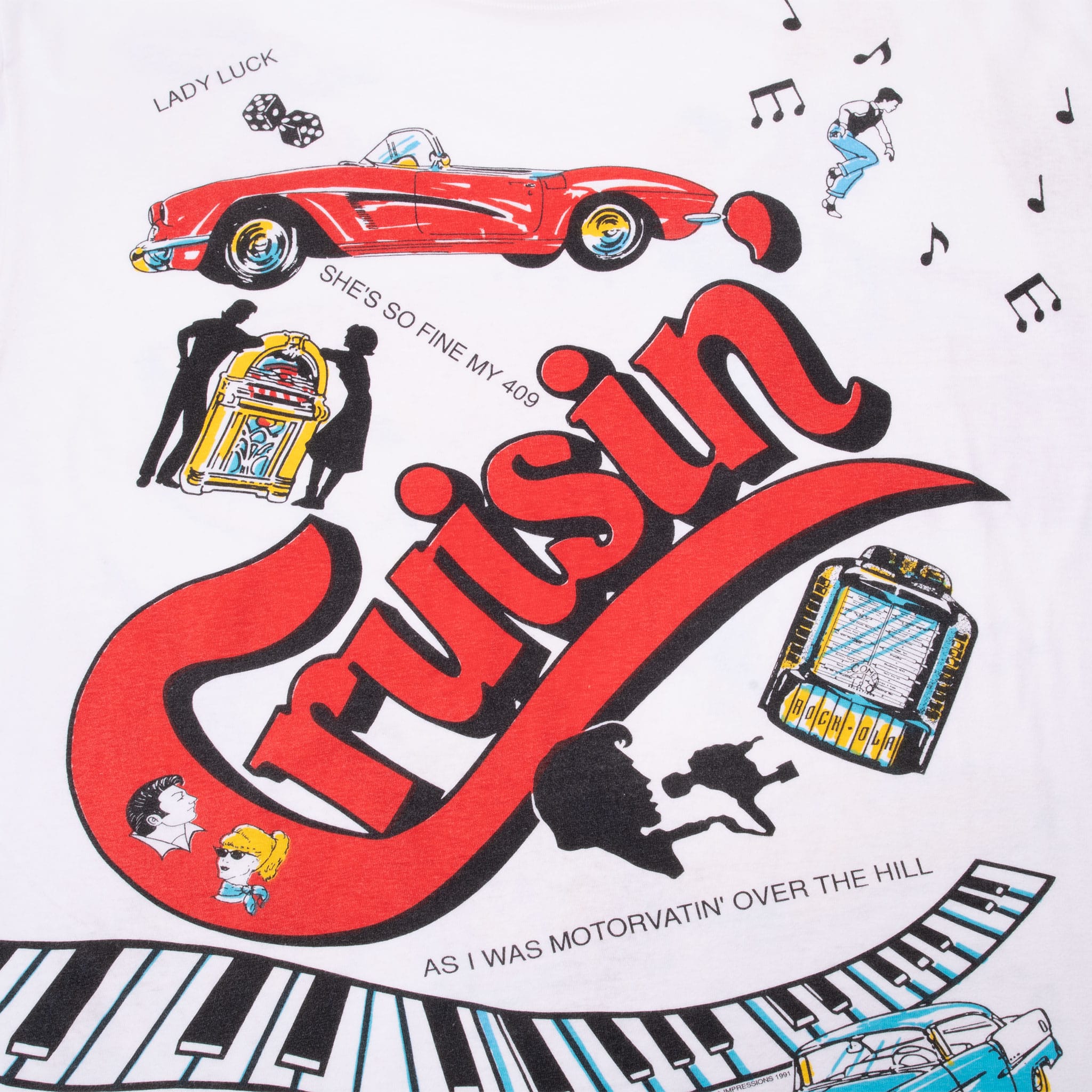 Vintage Back to The 50S Pop Culture Tee Shirt 1990S Size 2Xl Made In Usa