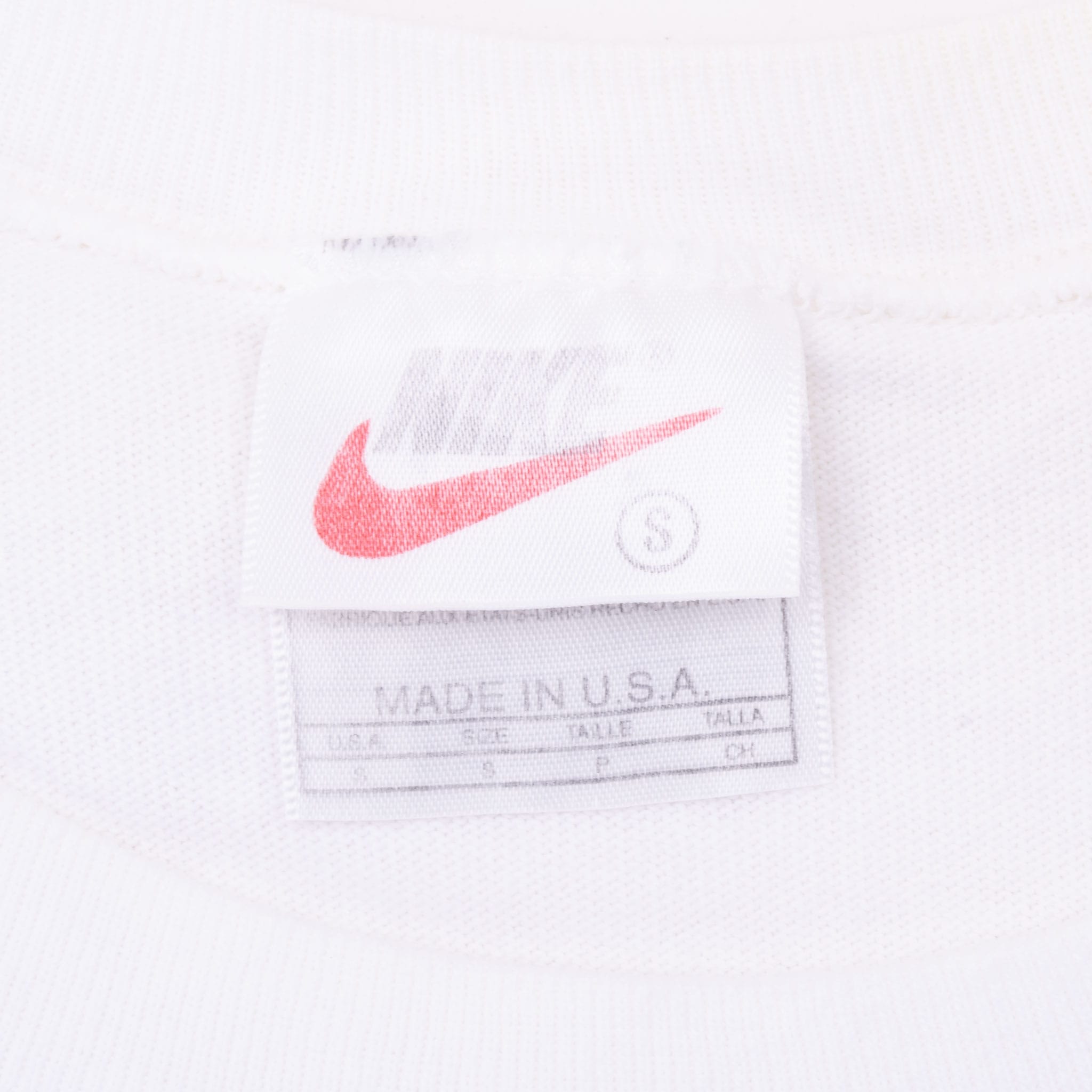Vintage Nike Classic Swoosh White Tank Top Tee Shirt 1990S Size Small Made In Usa