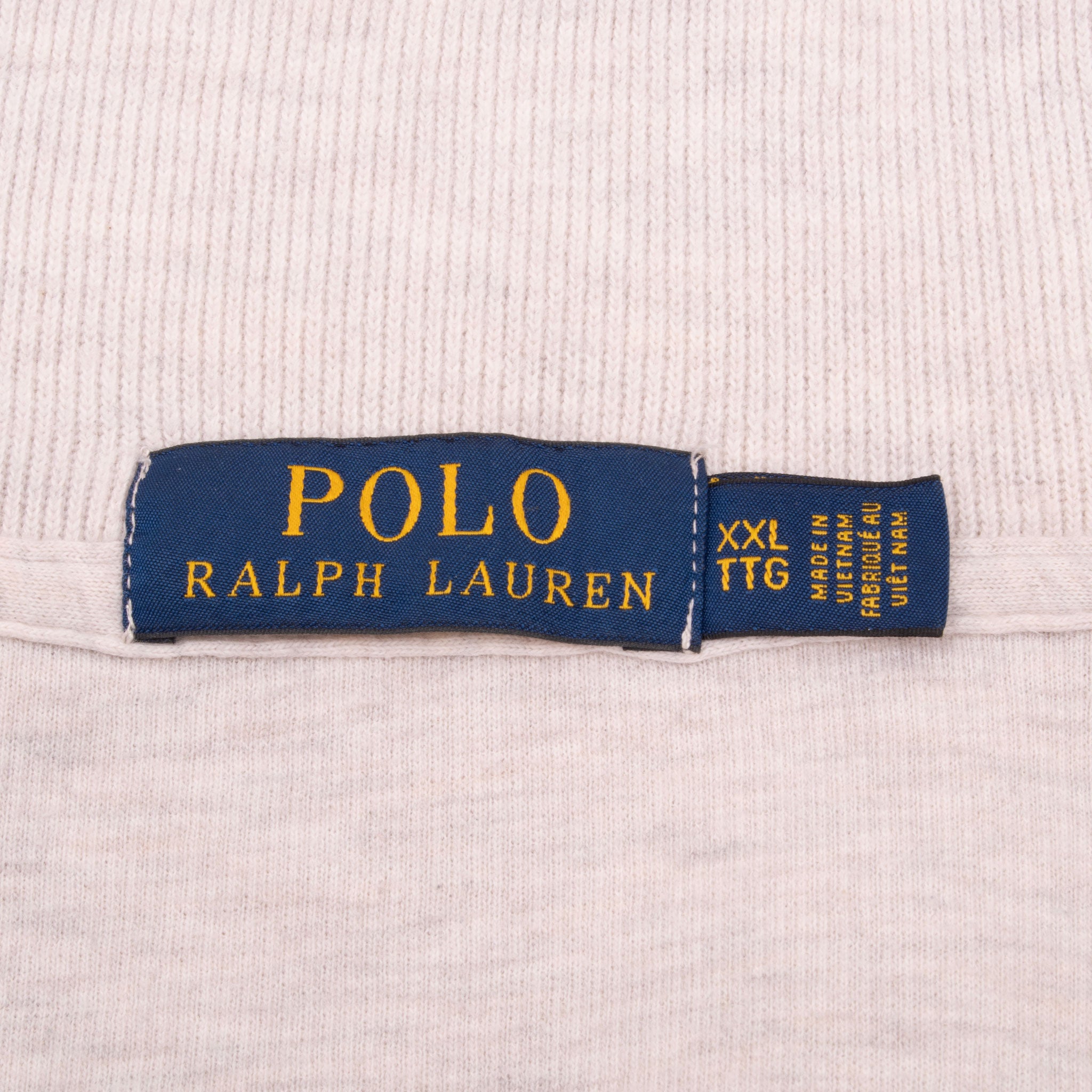 Polo Ralph Lauren Beige Quarter 1/4 Zip Sweater Size 2XL
