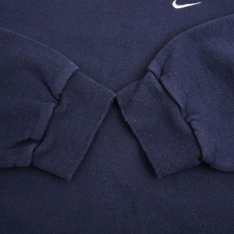 Vintage Black Nike Classic Small Swoosh Sweatshirt 2000s Size Medium