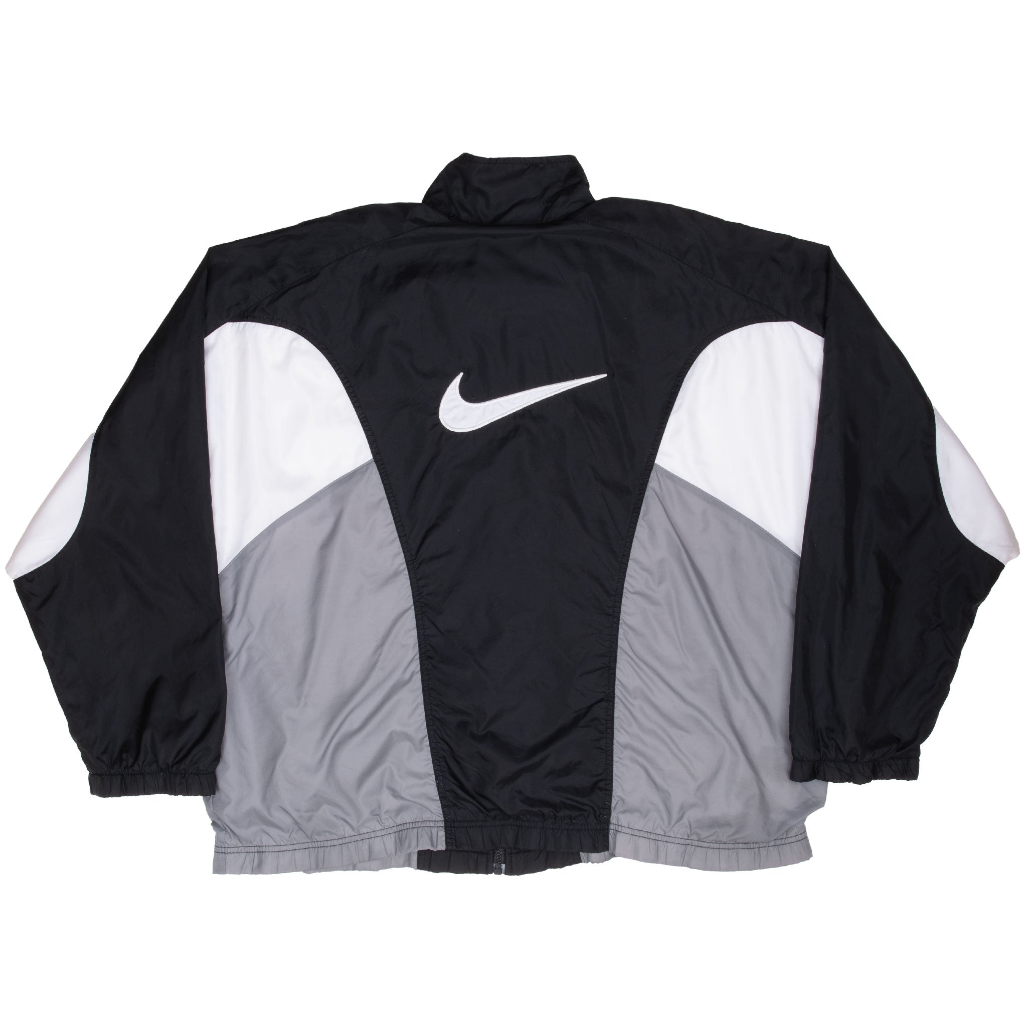 Vintage Nike Big Swoosh Black Windbreaker Jacket 1990S Size XL